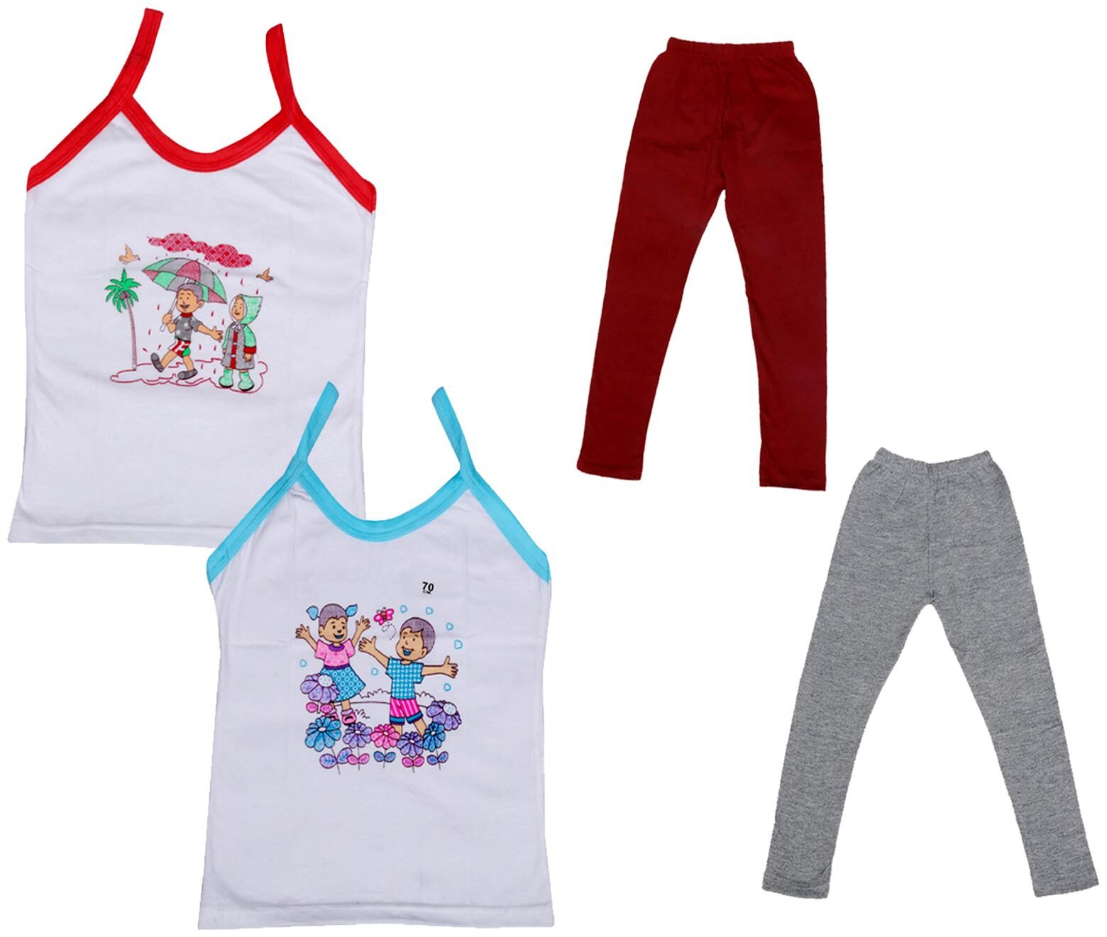 

Kavya Girl Cotton Top Bottom Set - Multi