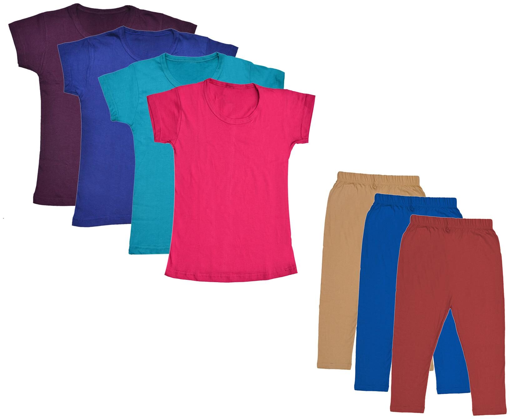 

Kavya Girl Cotton Top Bottom Set - Multi