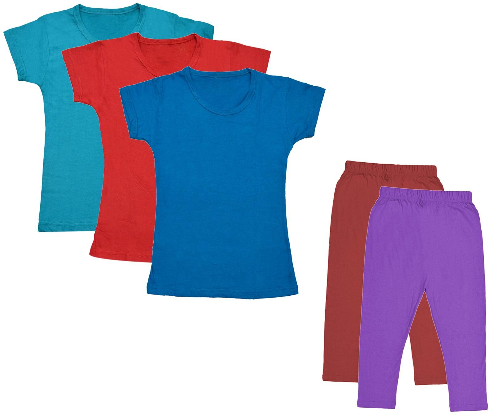 

Kavya Girl Cotton Top Bottom Set - Multi