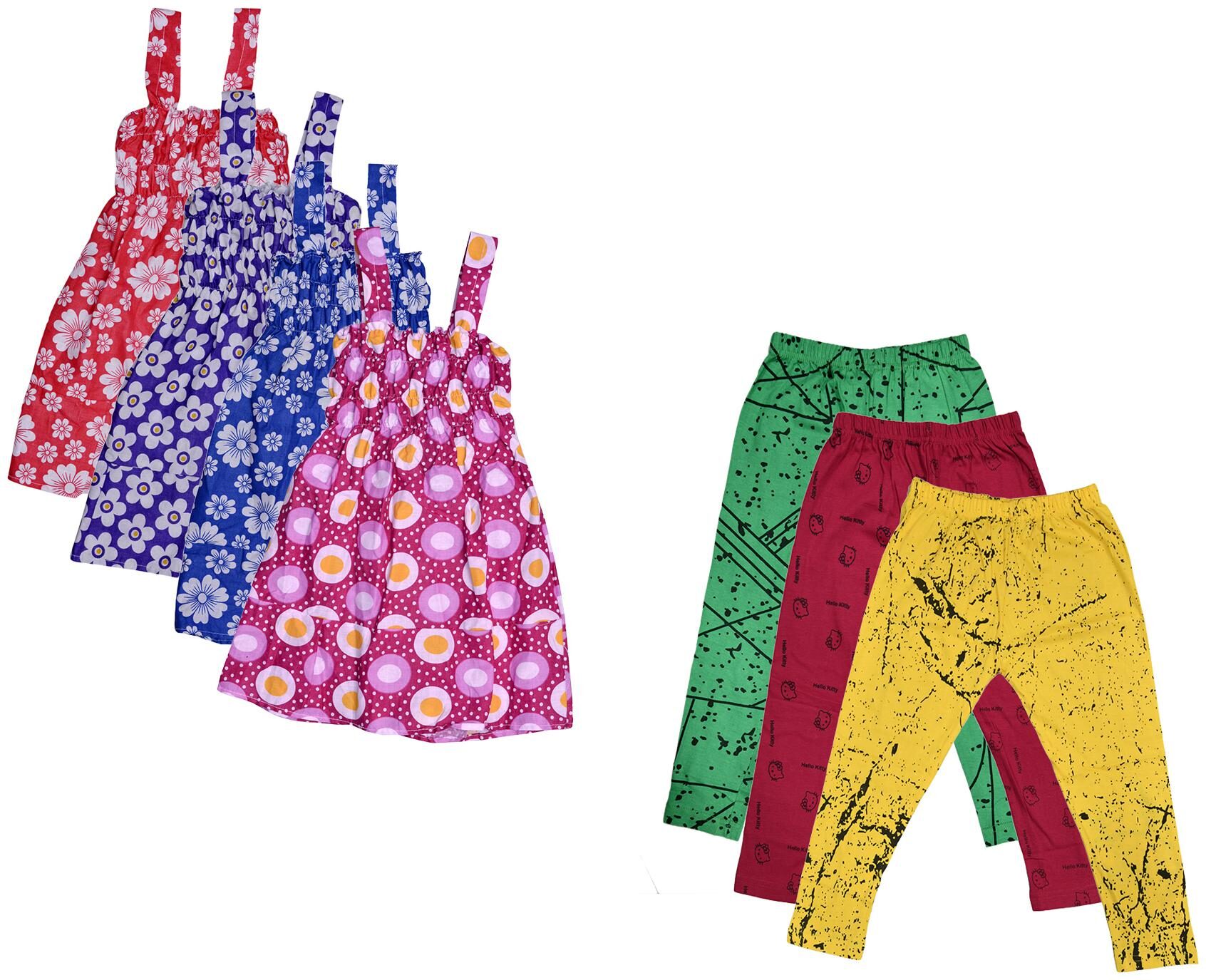 

Kavya Girl Cotton Top Bottom Set - Multi