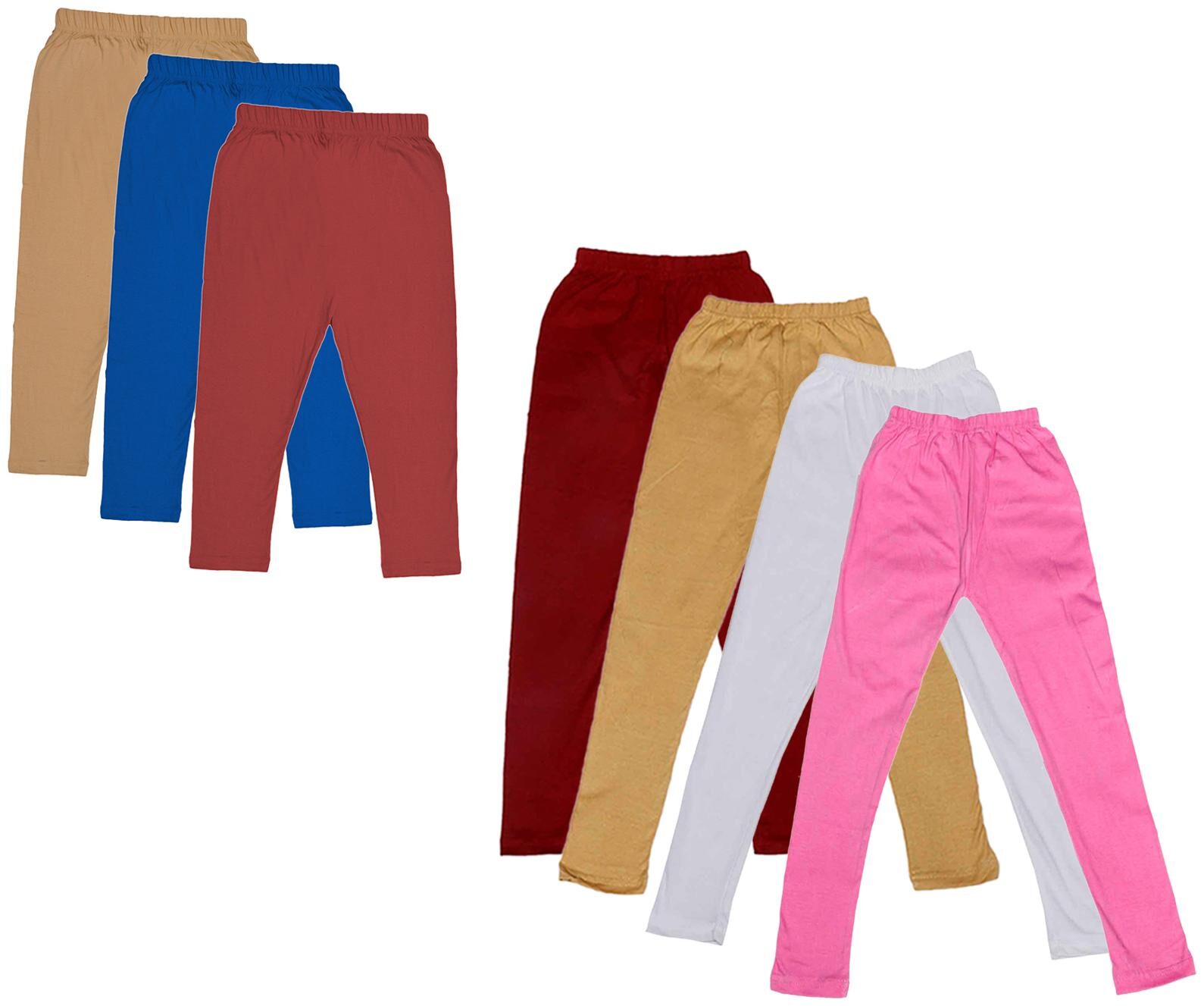 

Kavya Girl Cotton Solid Capri - Multi
