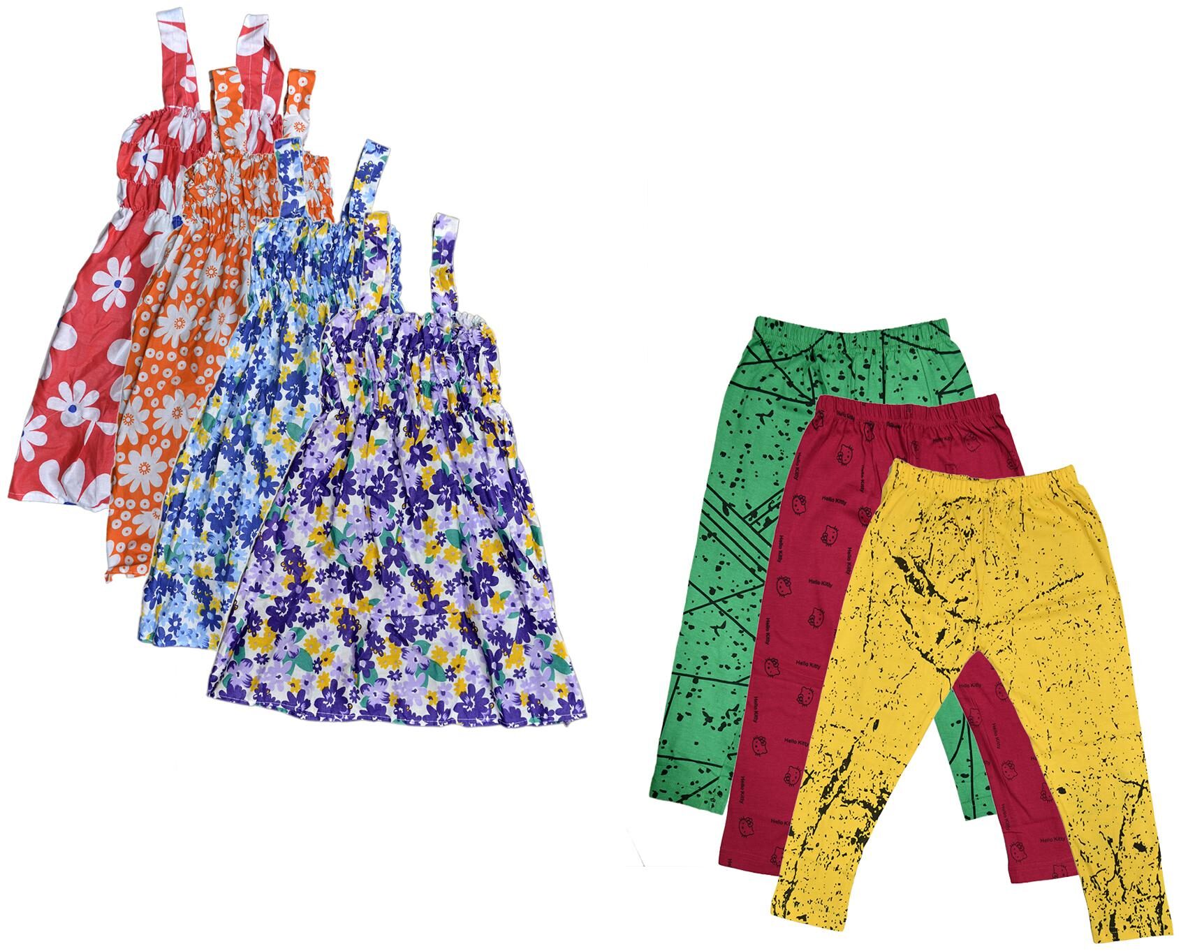 

Kavya Girl Cotton Top Bottom Set - Multi