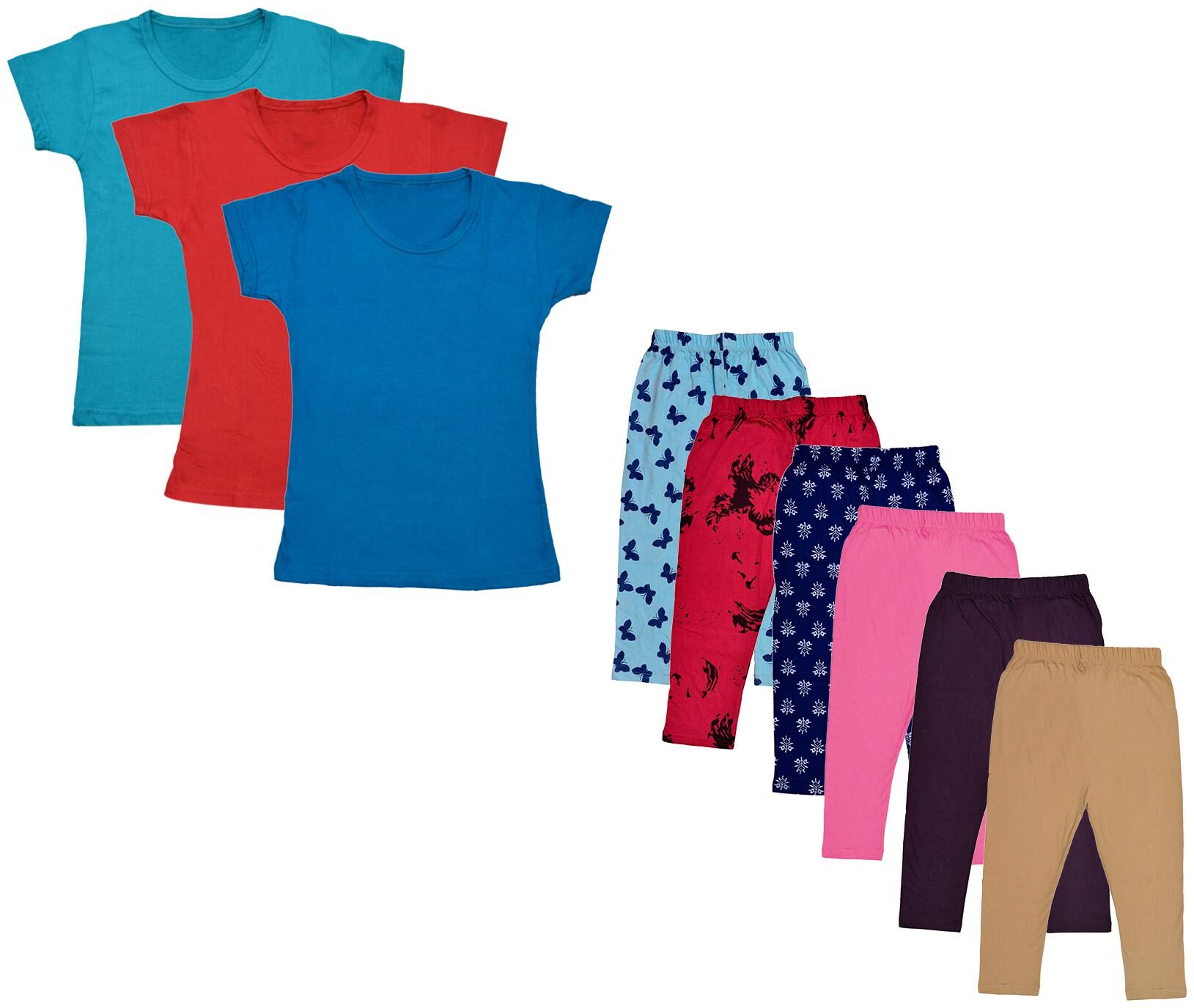 

Kavya Girl Cotton Top Bottom Set - Multi