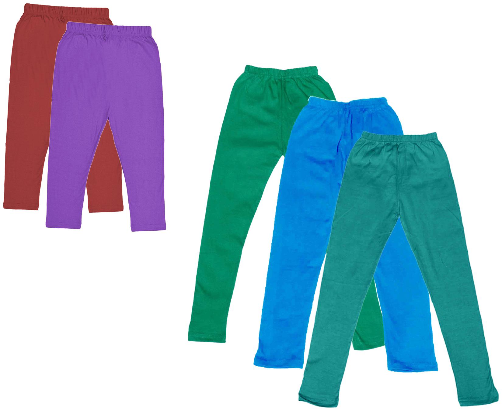 

Kavya Girl Cotton Solid Capri - Multi