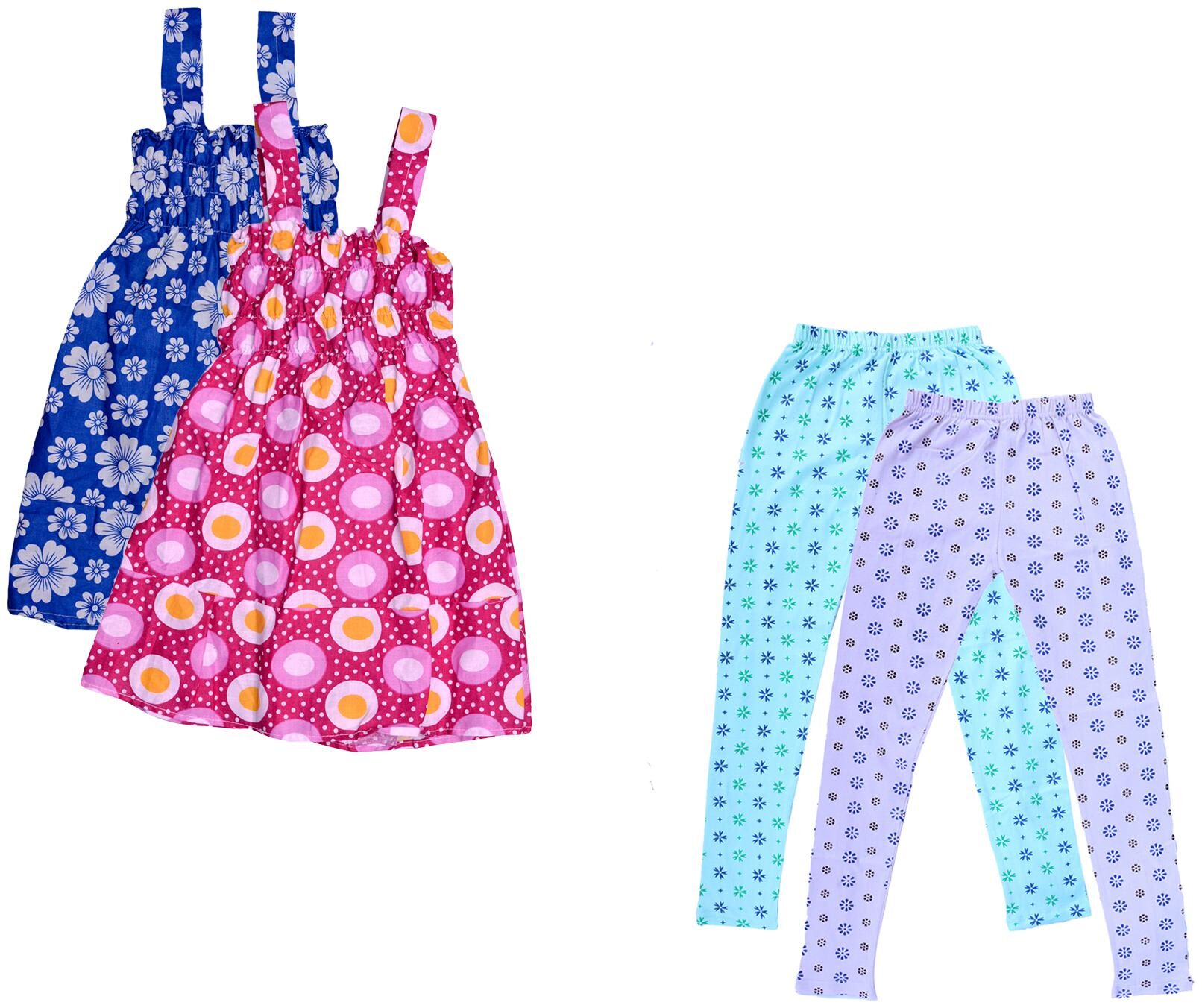 

Kavya Girl Cotton Top Bottom Set - Multi