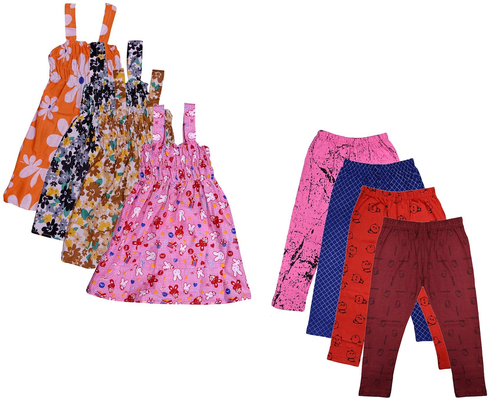 

Kavya Girl Cotton Top Bottom Set - Multi
