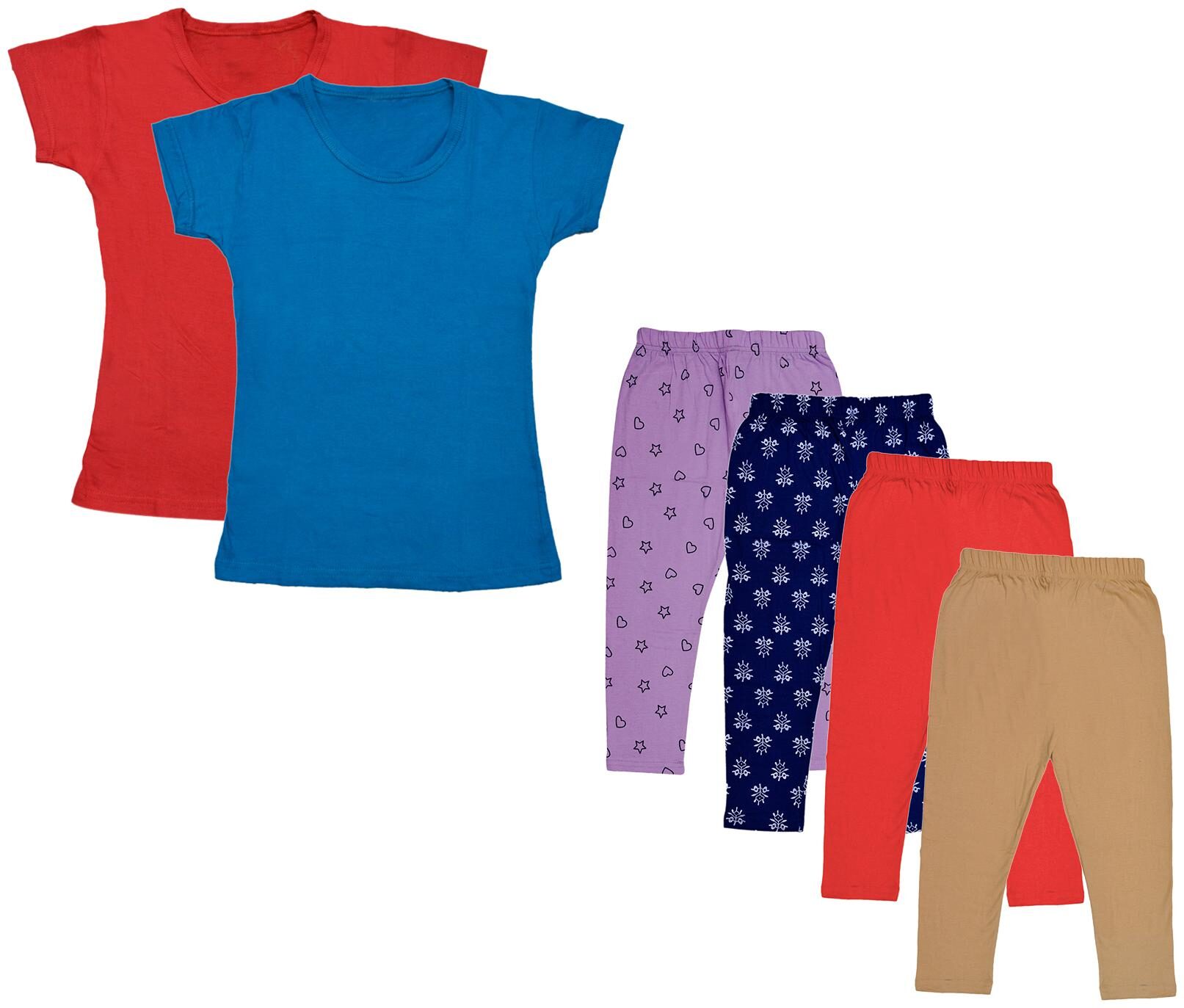 

Kavya Girl Cotton Top Bottom Set - Multi