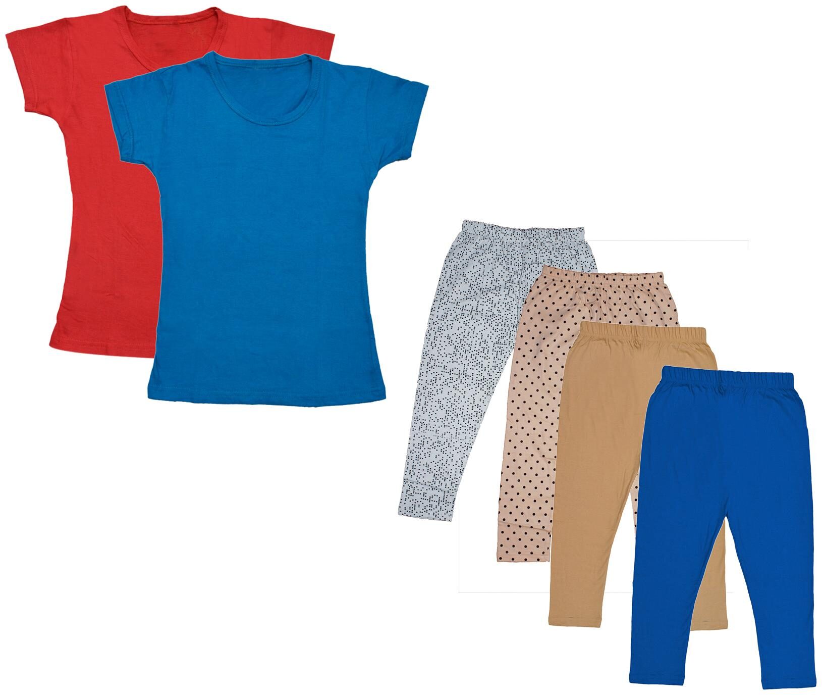 

Kavya Girl Cotton Top Bottom Set - Multi