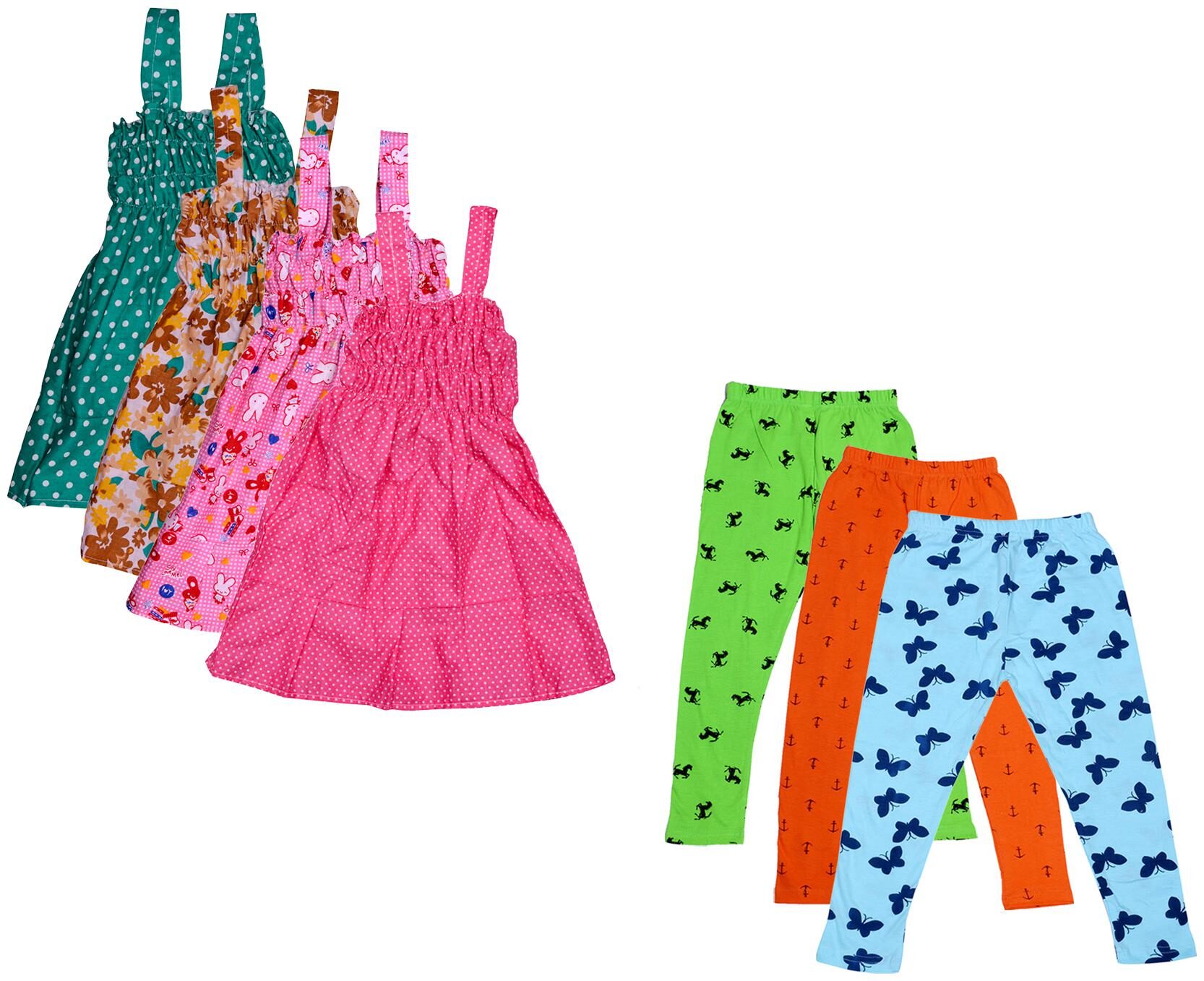 

Kavya Girl Cotton Top Bottom Set - Multi