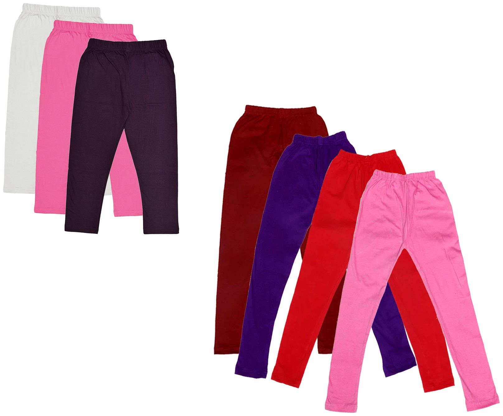 

Kavya Girl Cotton Solid Capri - Multi