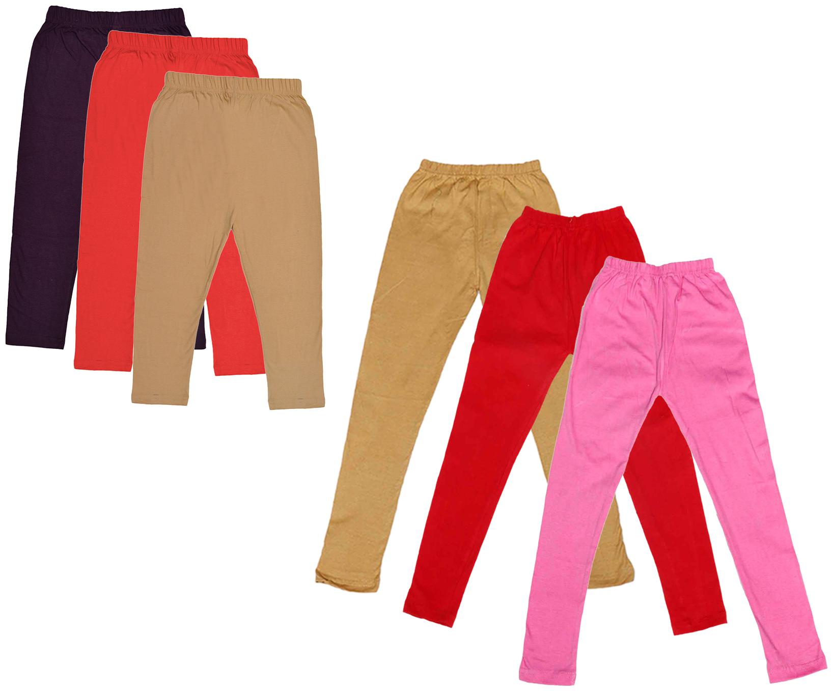 

Kavya Girl Cotton Solid Capri - Multi