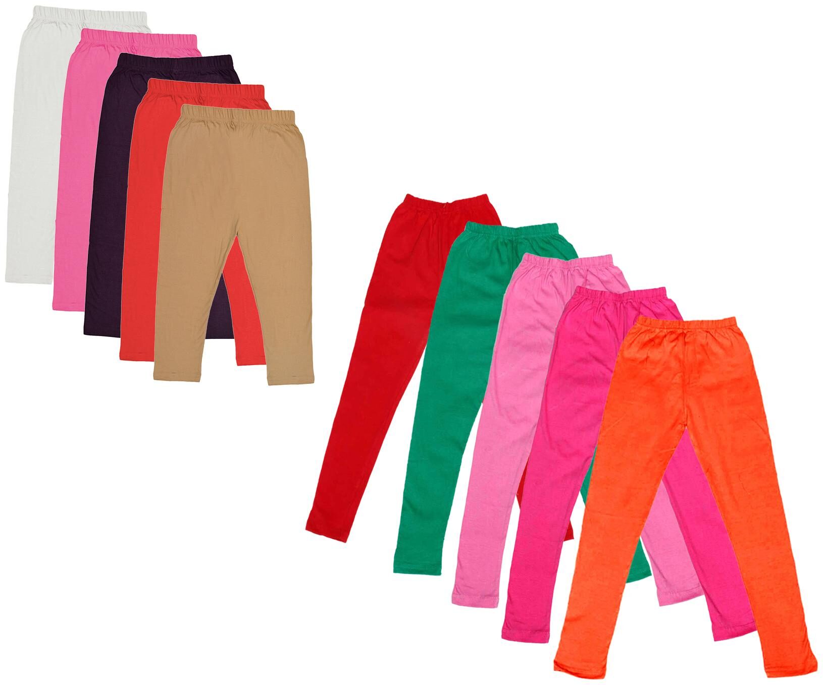 

Kavya Girl Cotton Solid Capri - Multi