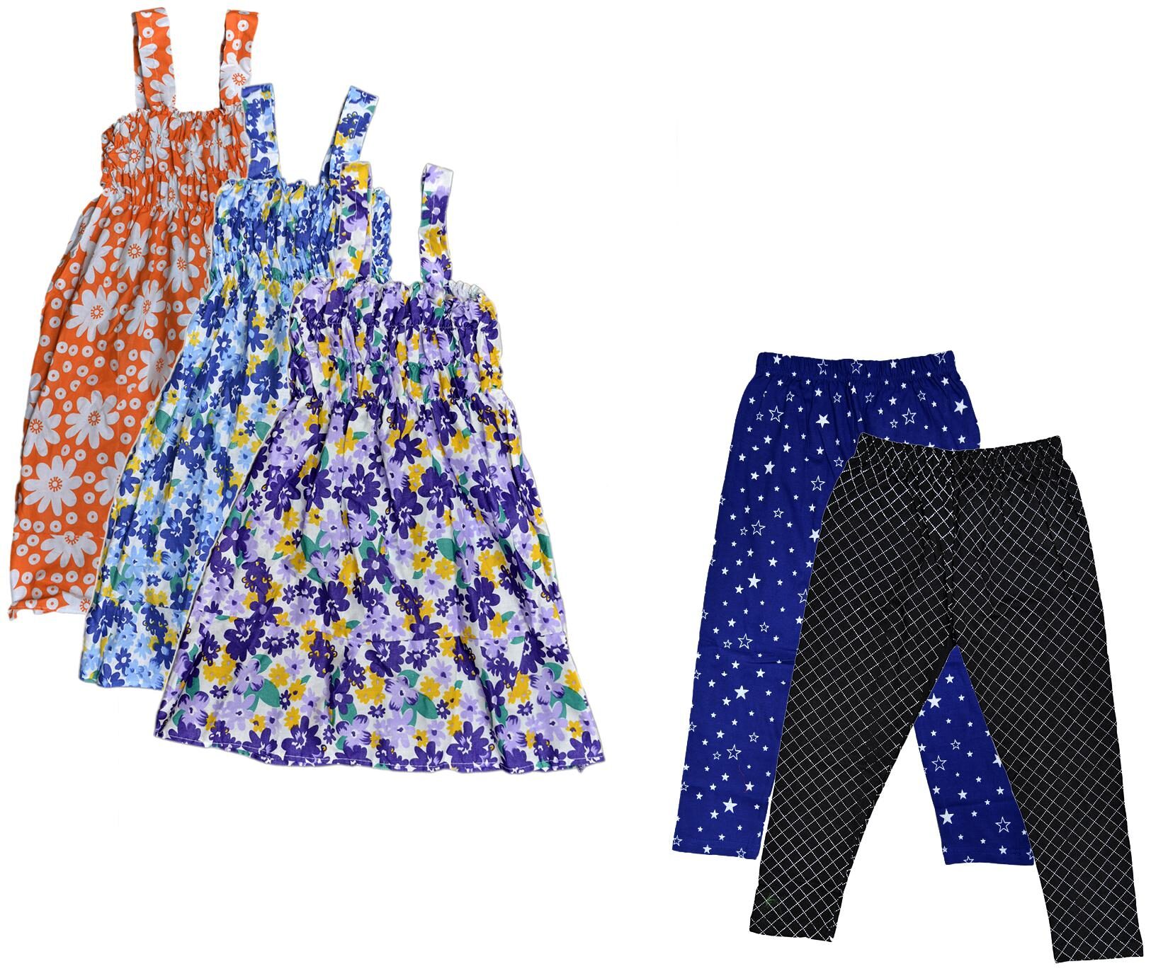 

Kavya Girl Cotton Top Bottom Set - Multi