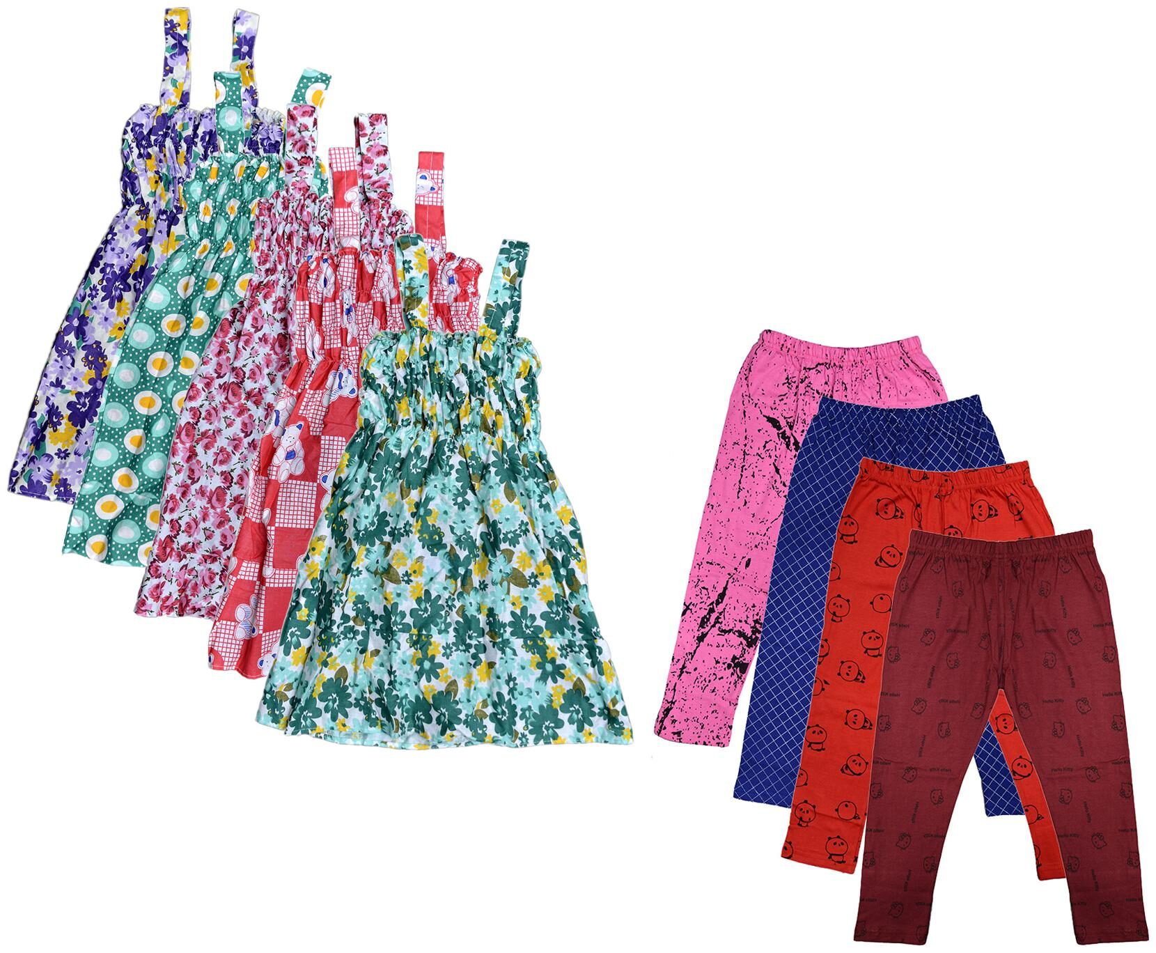 

Kavya Girl Cotton Top Bottom Set - Multi