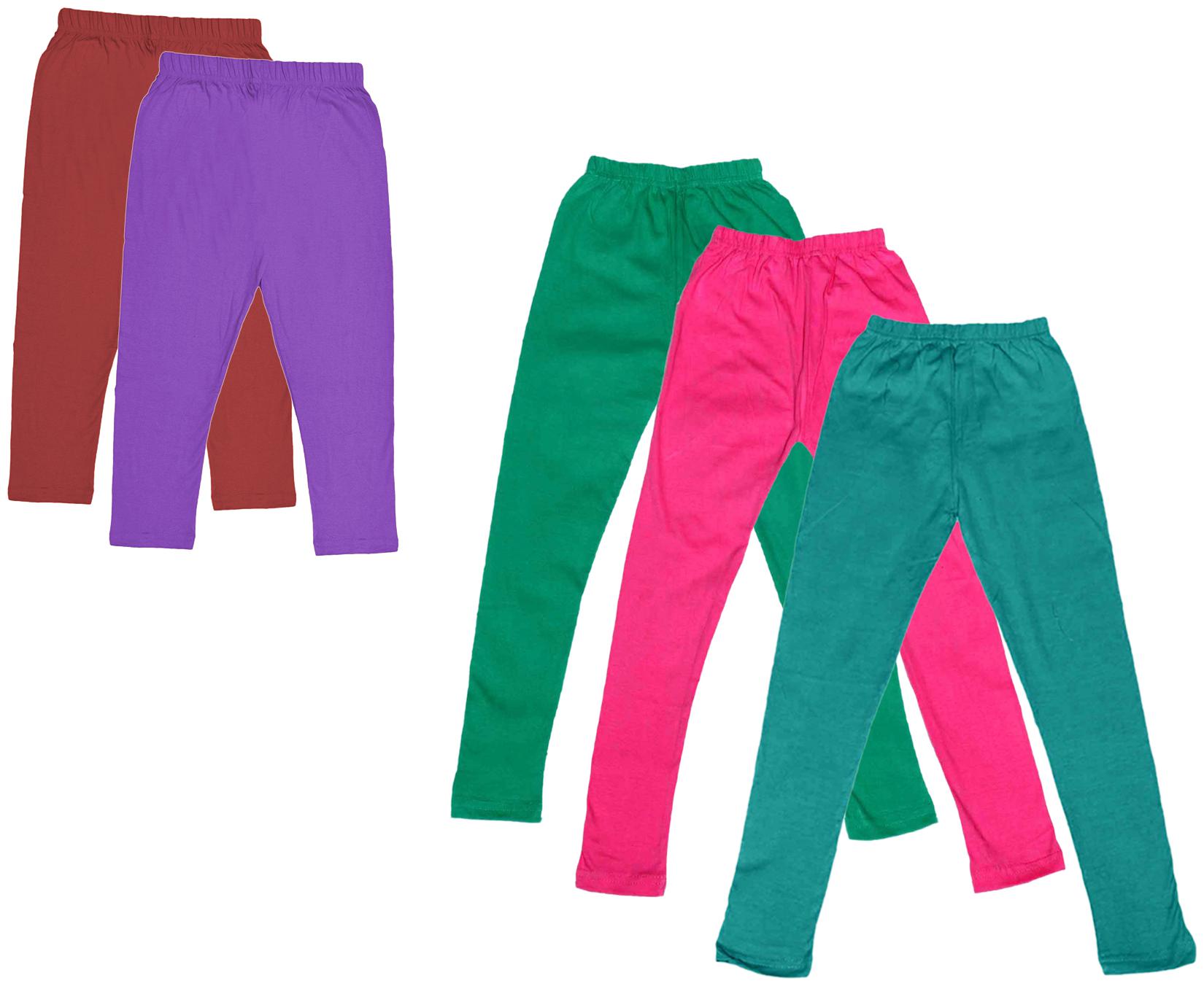 

Kavya Girl Cotton Solid Capri - Multi