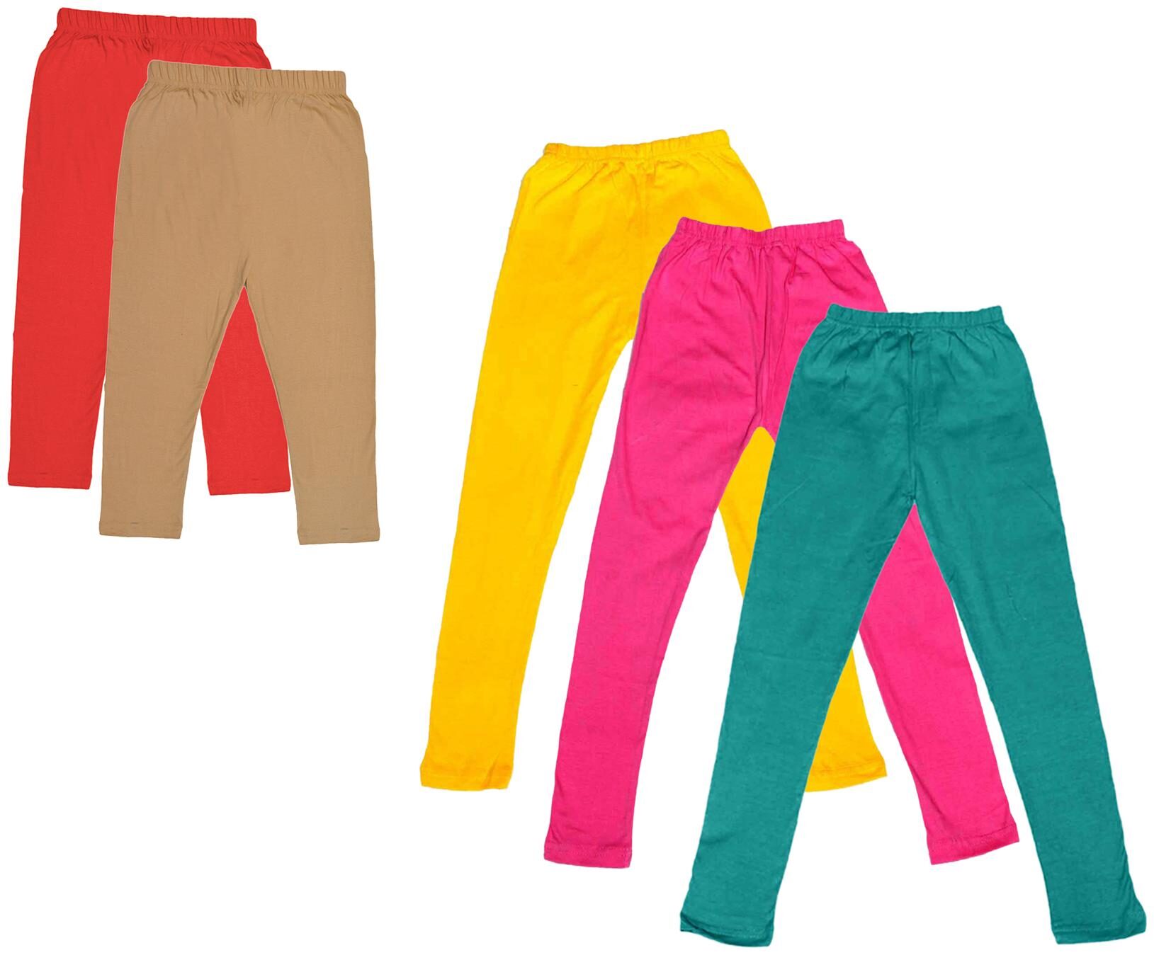 

Kavya Girl Cotton Solid Capri - Multi