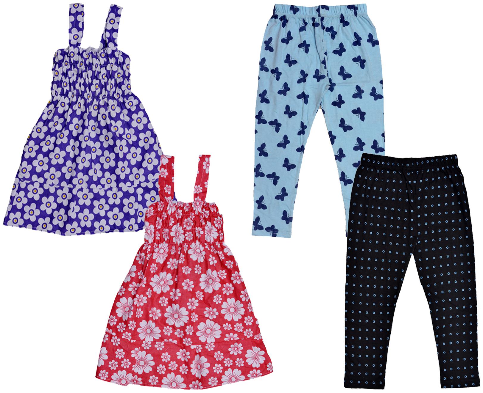 

Kavya Girl Cotton Top Bottom Set - Multi