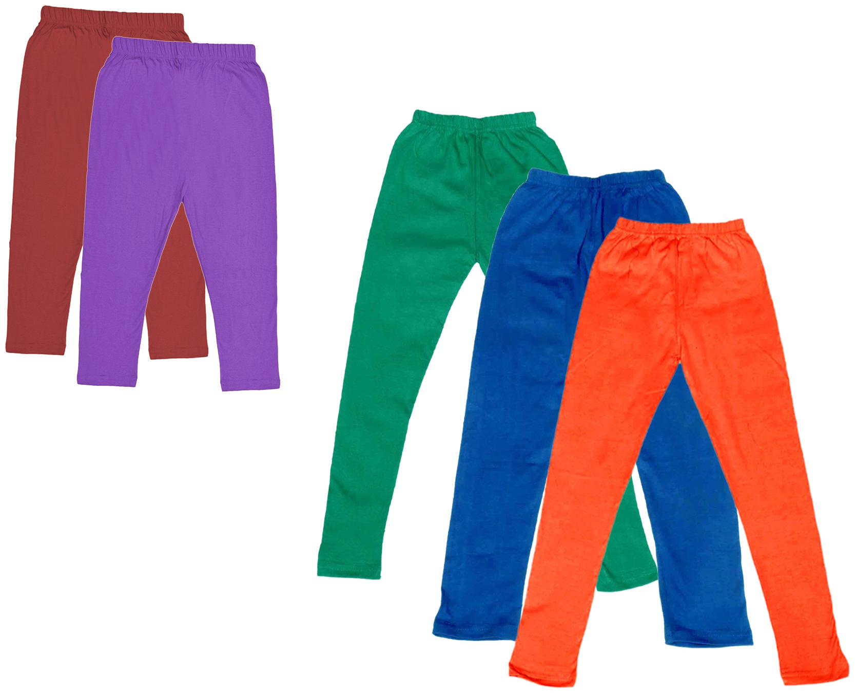 

Kavya Girl Cotton Solid Capri - Multi