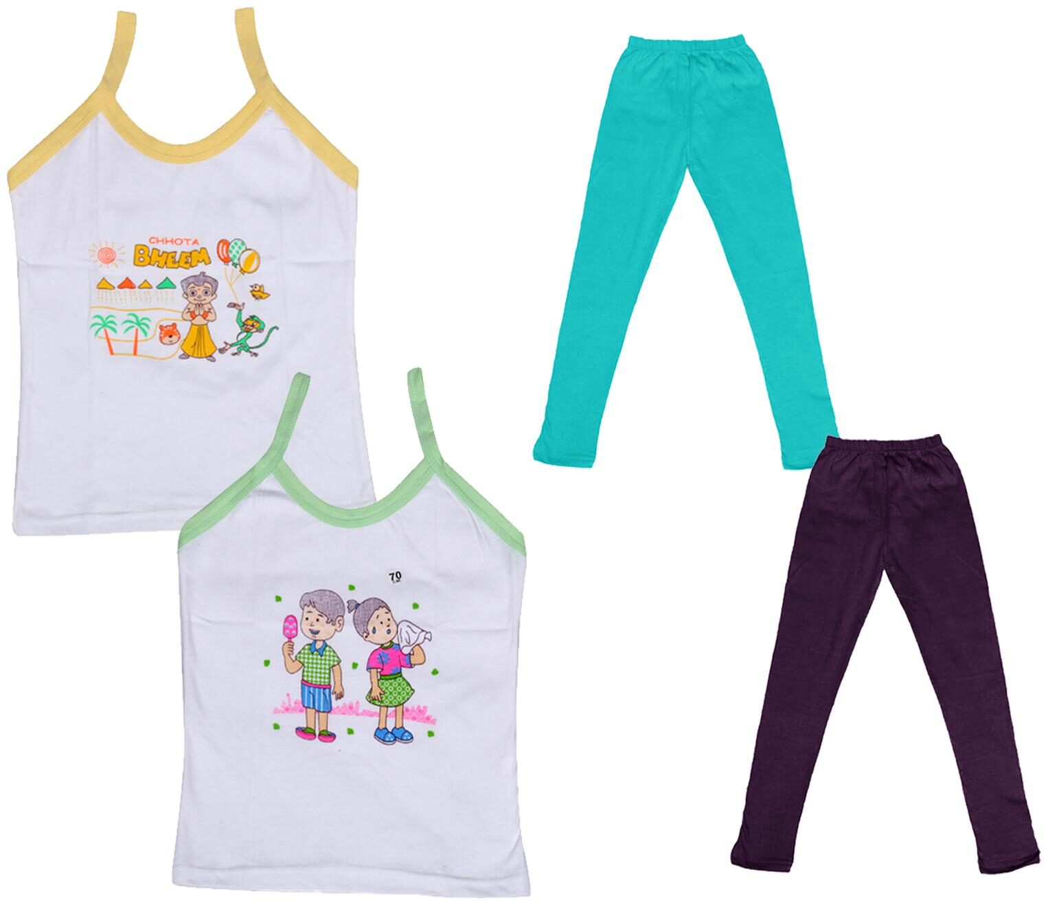 

Kavya Girl Cotton Top Bottom Set - Multi