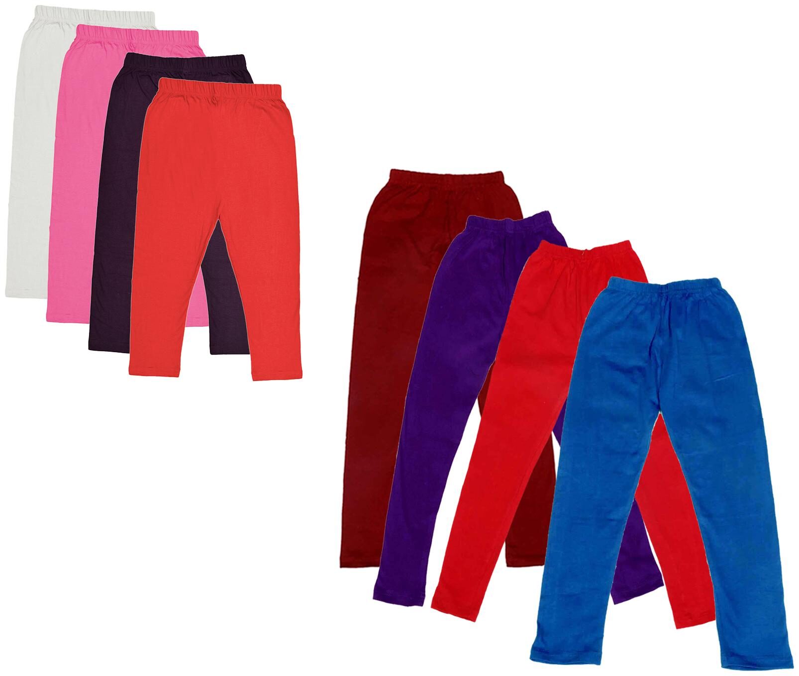 

Kavya Girl Cotton Solid Capri - Multi