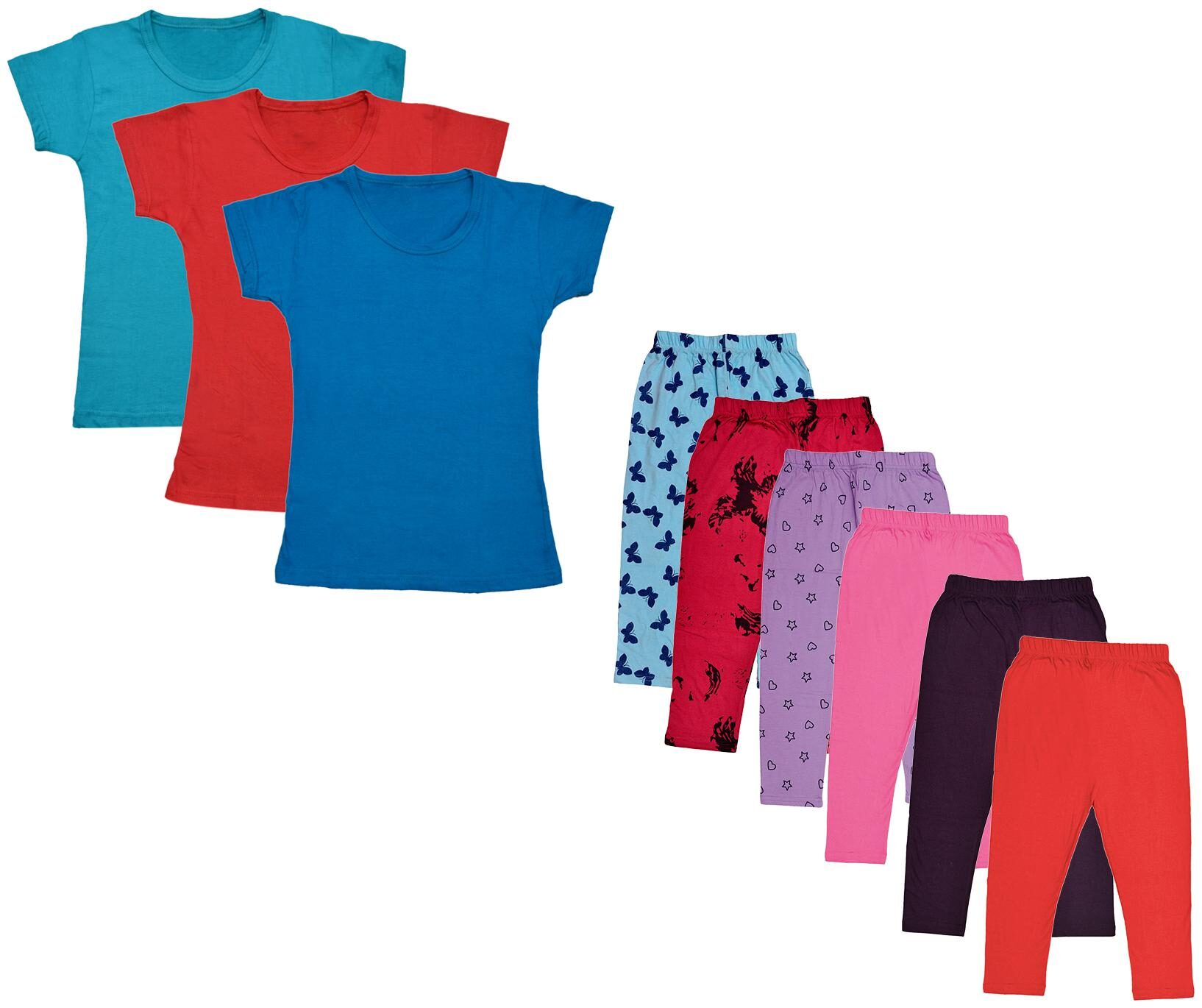 

Kavya Girl Cotton Top Bottom Set - Multi