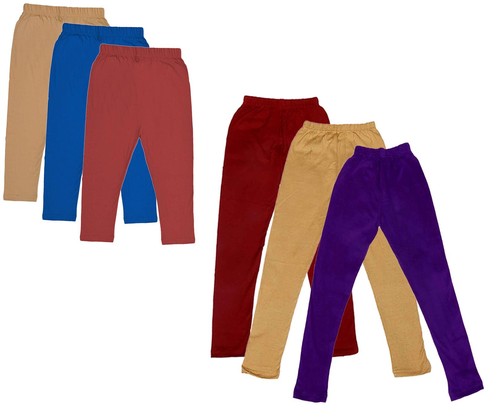 

Kavya Girl Cotton Solid Capri - Multi