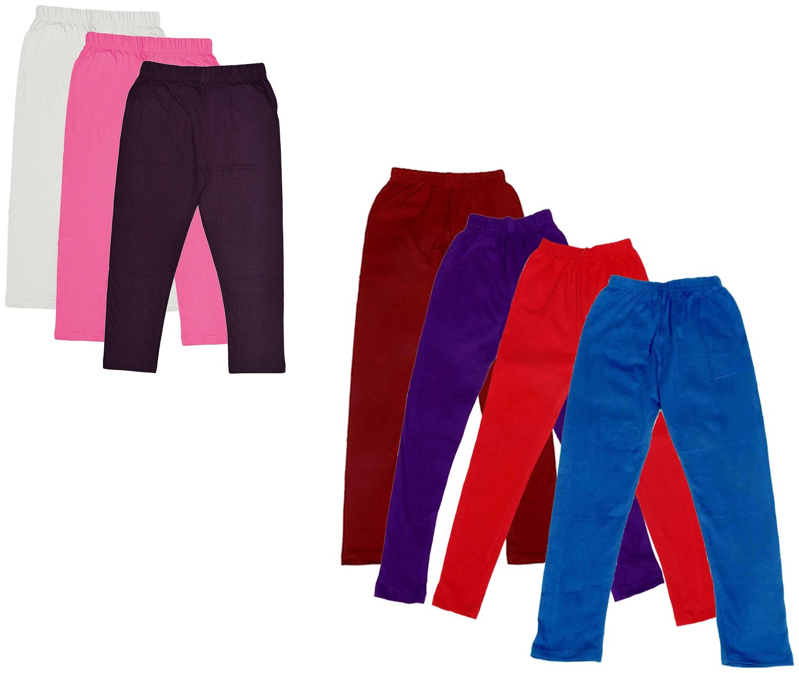 

Kavya Girl Cotton Solid Capri - Multi
