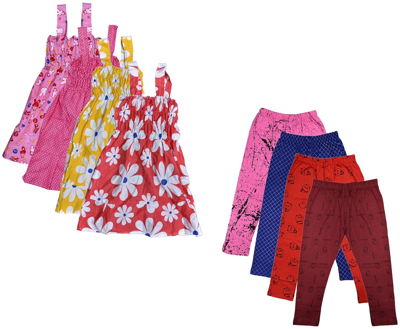 

Kavya Girl Cotton Top Bottom Set - Multi