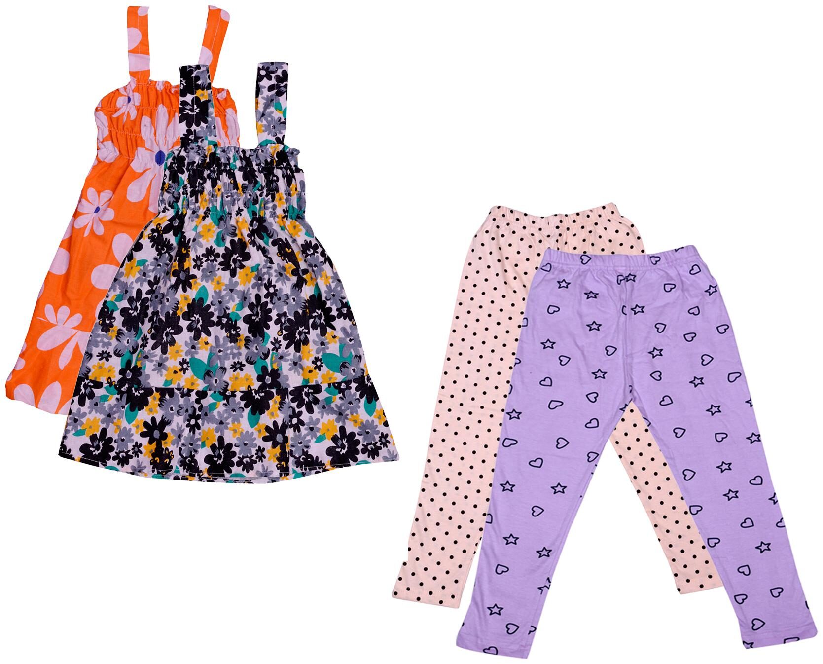 

Kavya Girl Cotton Top Bottom Set - Multi