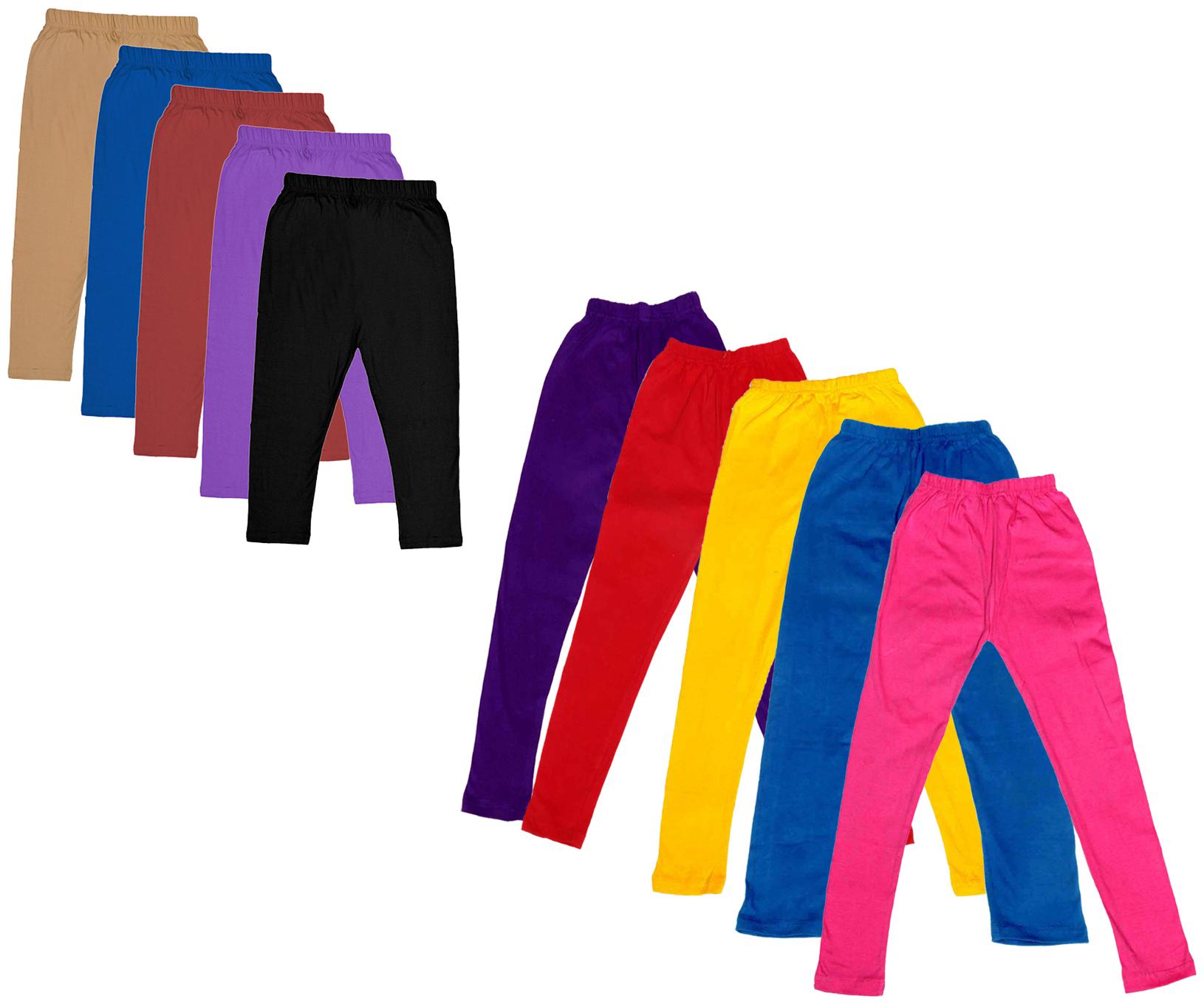 

Kavya Girl Cotton Solid Capri - Multi
