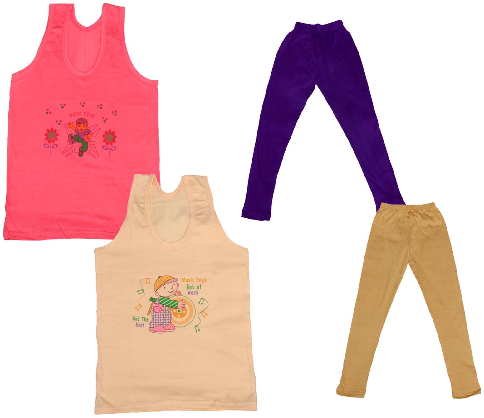 

Kavya Girl Cotton Top Bottom Set - Multi