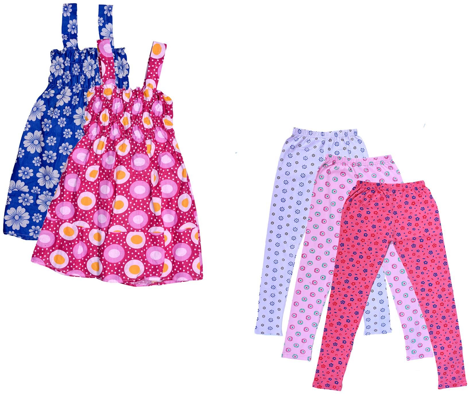 

Kavya Girl Cotton Top Bottom Set - Multi