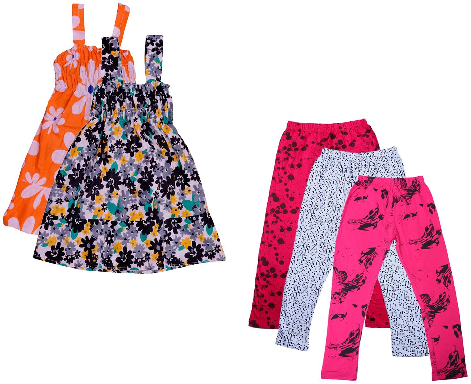 

Kavya Girl Cotton Top Bottom Set - Multi