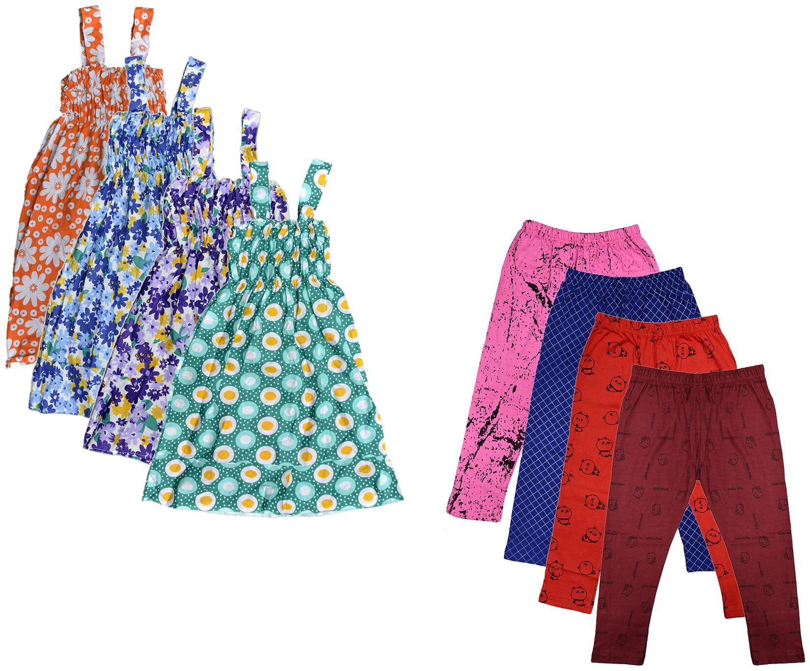 

Kavya Girl Cotton Top Bottom Set - Multi