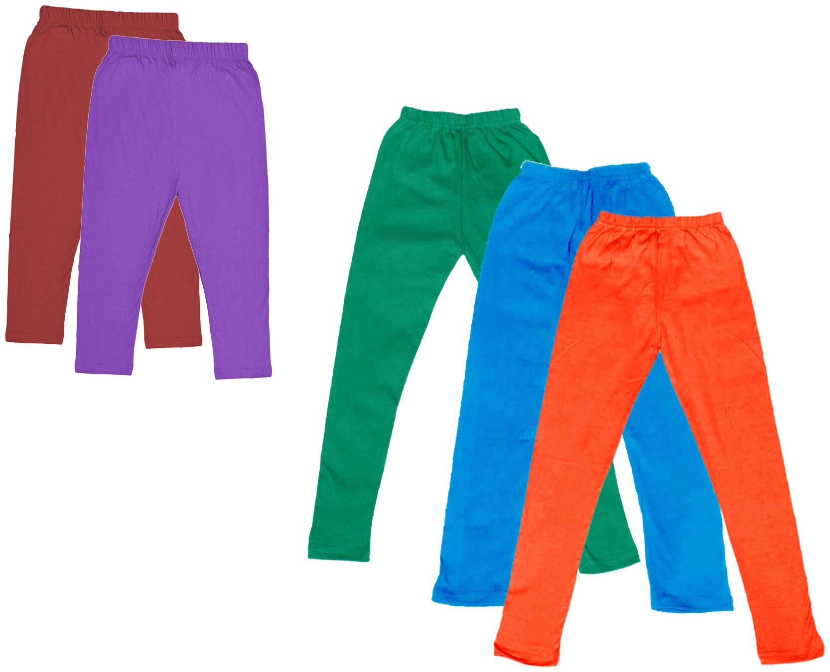 

Kavya Girl Cotton Solid Capri - Multi