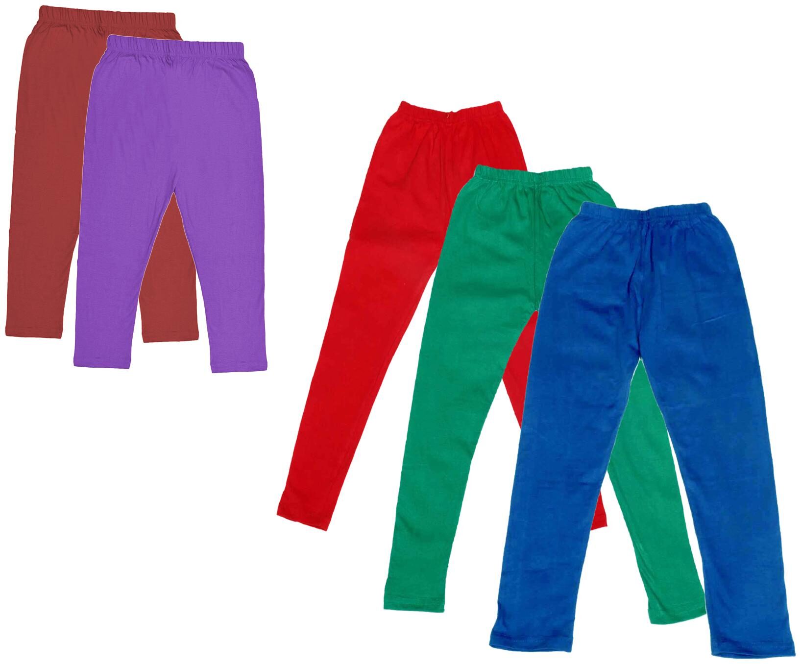 

Kavya Girl Cotton Solid Capri - Multi