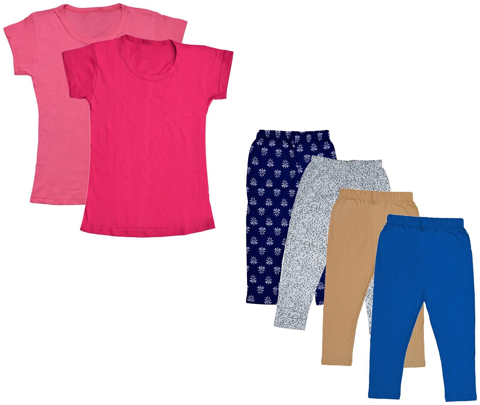 

Kavya Girl Cotton Top Bottom Set - Multi