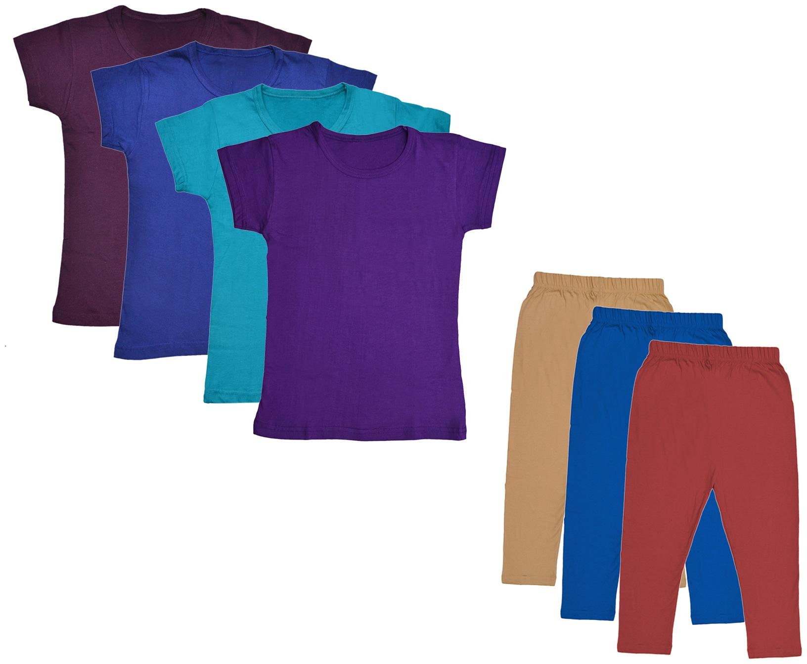 

Kavya Girl Cotton Top Bottom Set - Multi