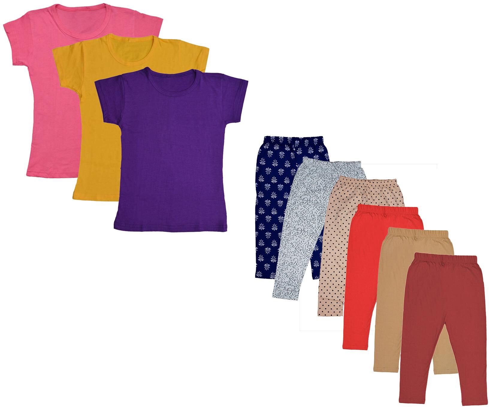 

Kavya Girl Cotton Top Bottom Set - Multi