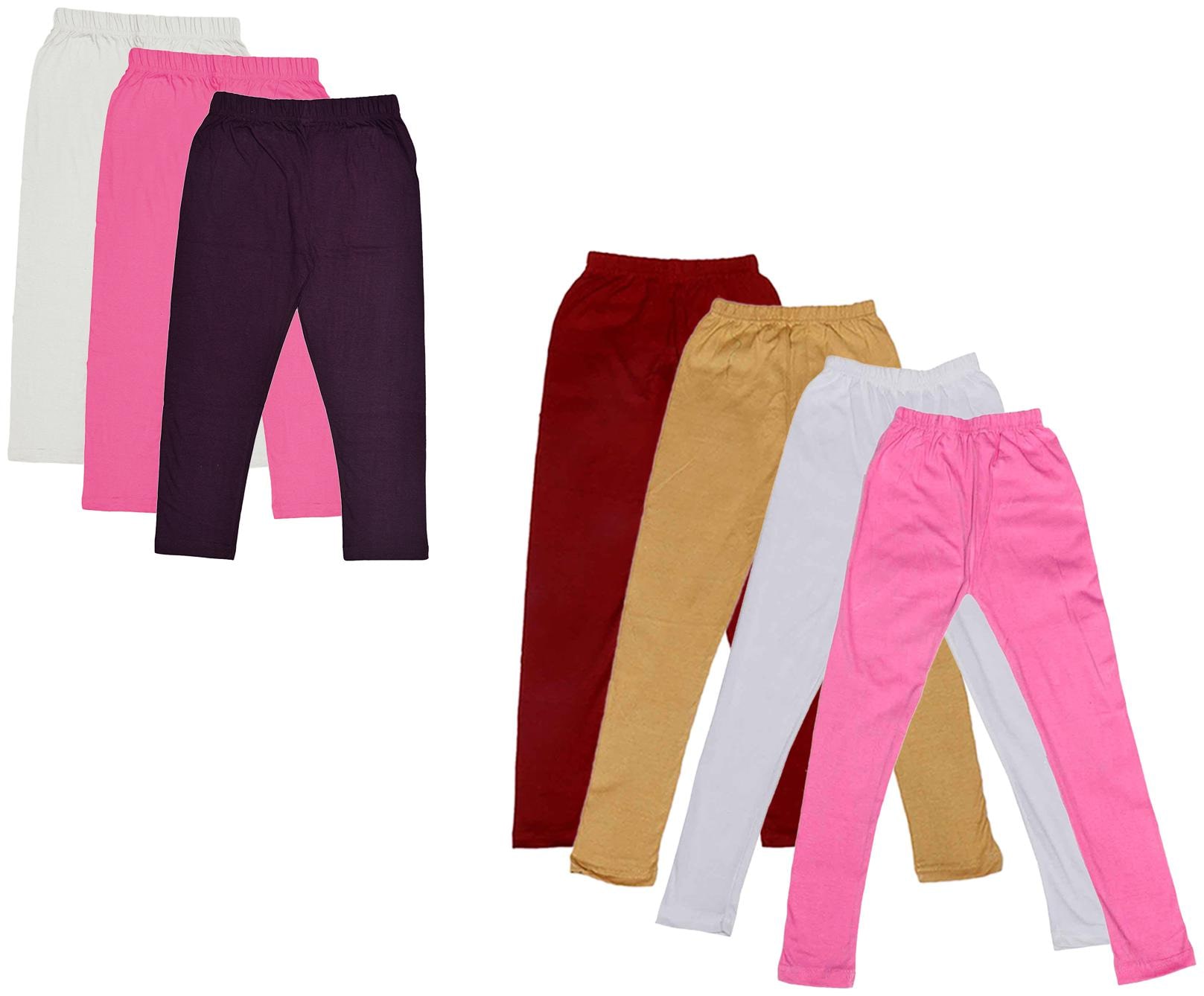

Kavya Girl Cotton Solid Capri - Multi