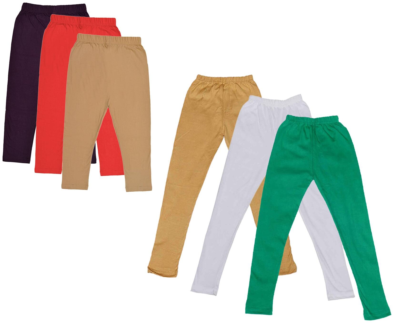 

Kavya Girl Cotton Solid Capri - Multi