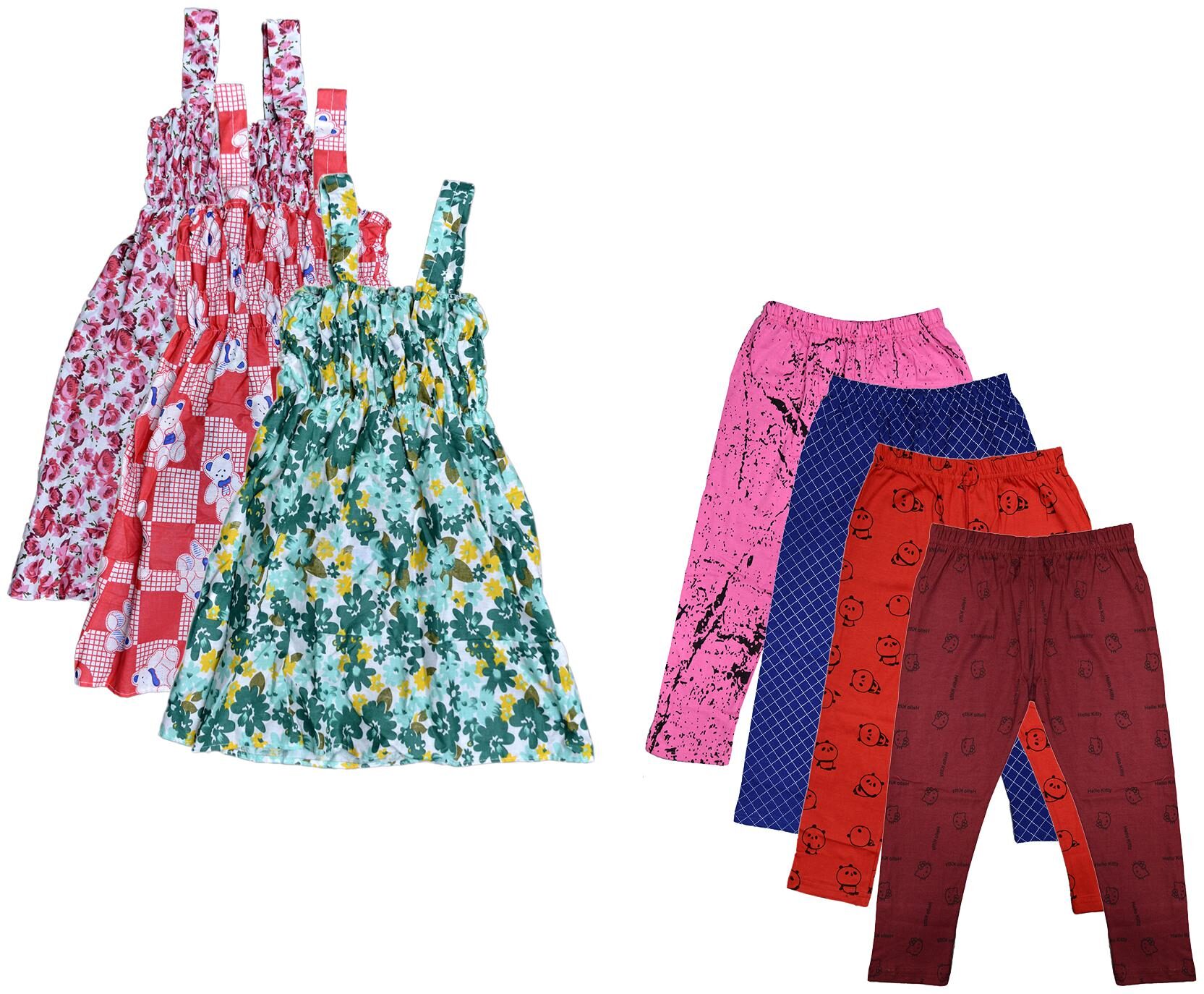 

Kavya Girl Cotton Top Bottom Set - Multi
