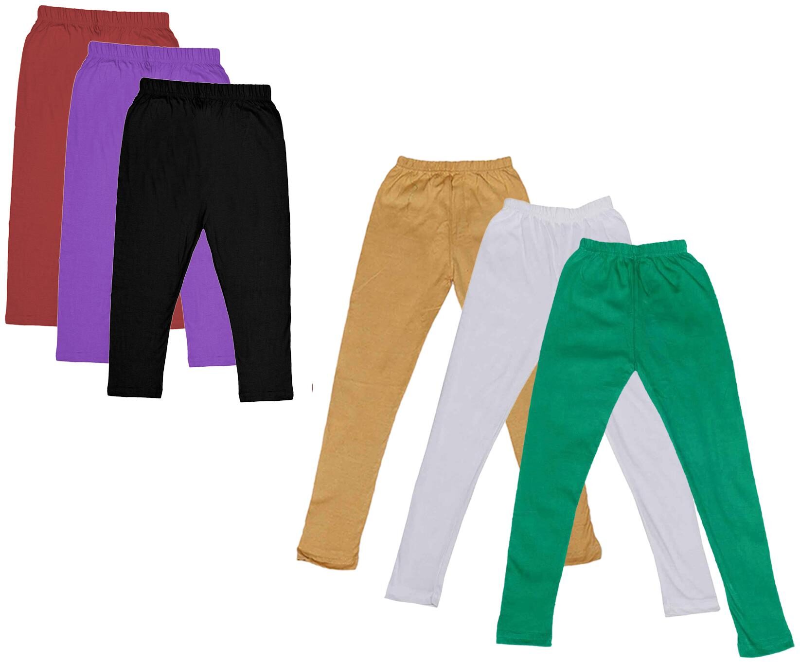 

Kavya Girl Cotton Solid Capri - Multi