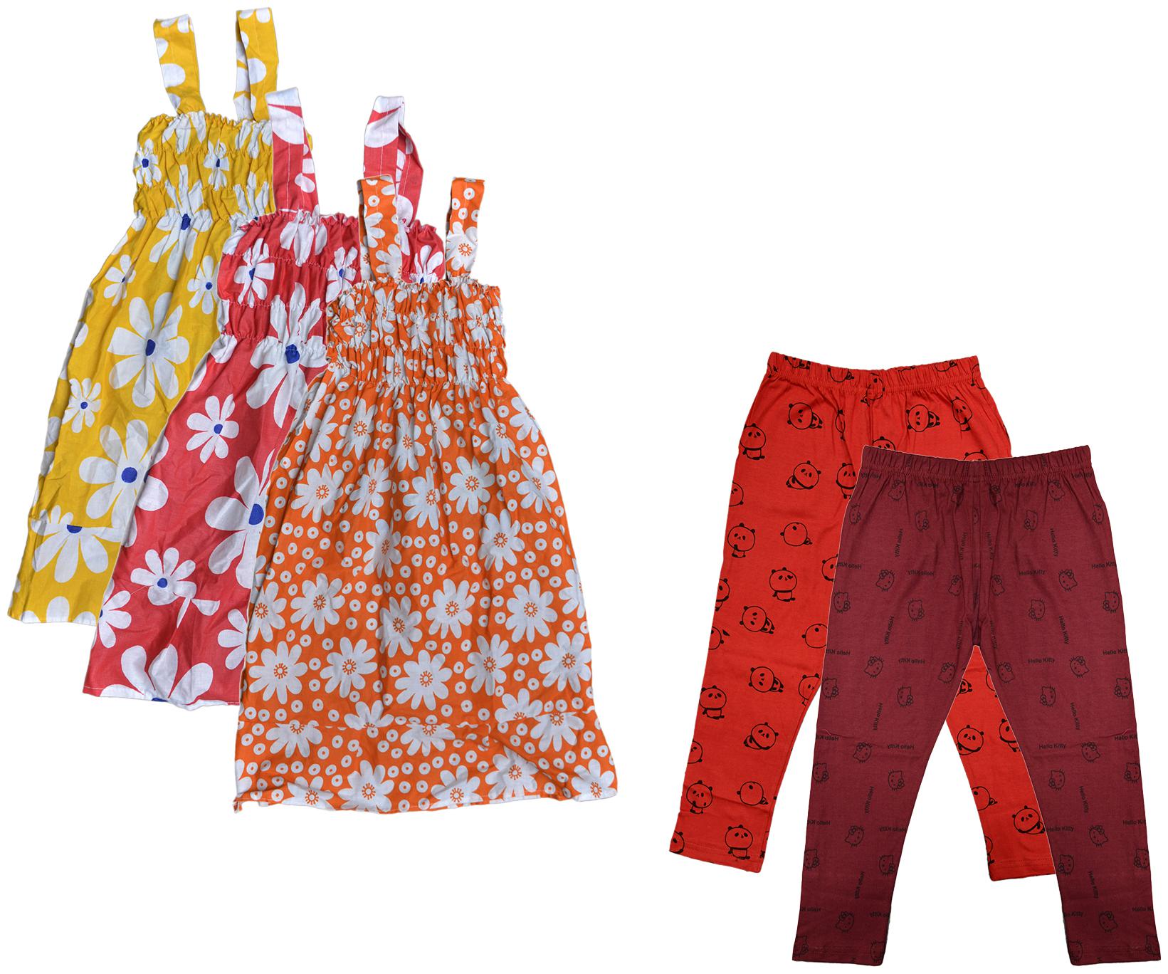 

Kavya Girl Cotton Top Bottom Set - Multi