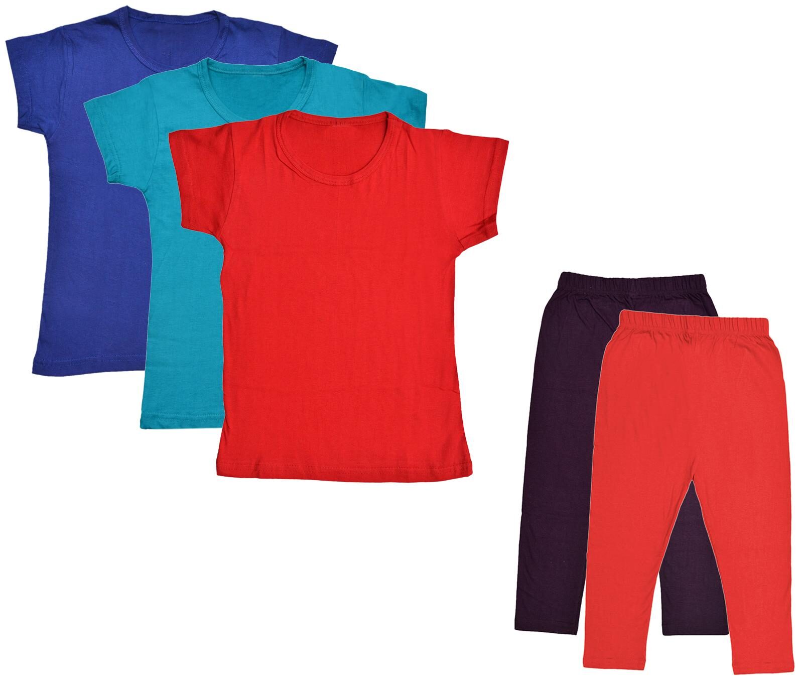 

Kavya Girl Cotton Top Bottom Set - Multi