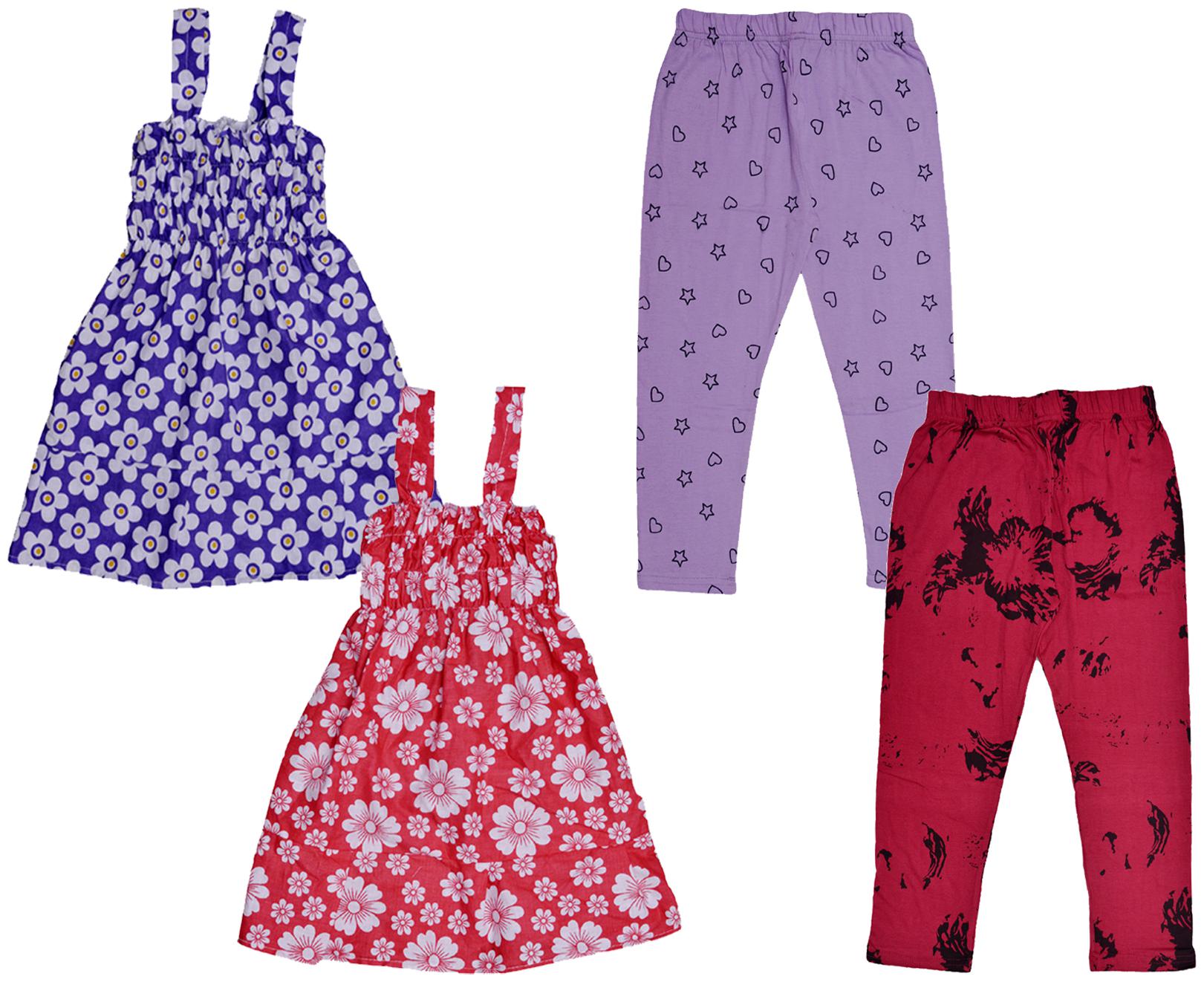 

Kavya Girl Cotton Top Bottom Set - Multi