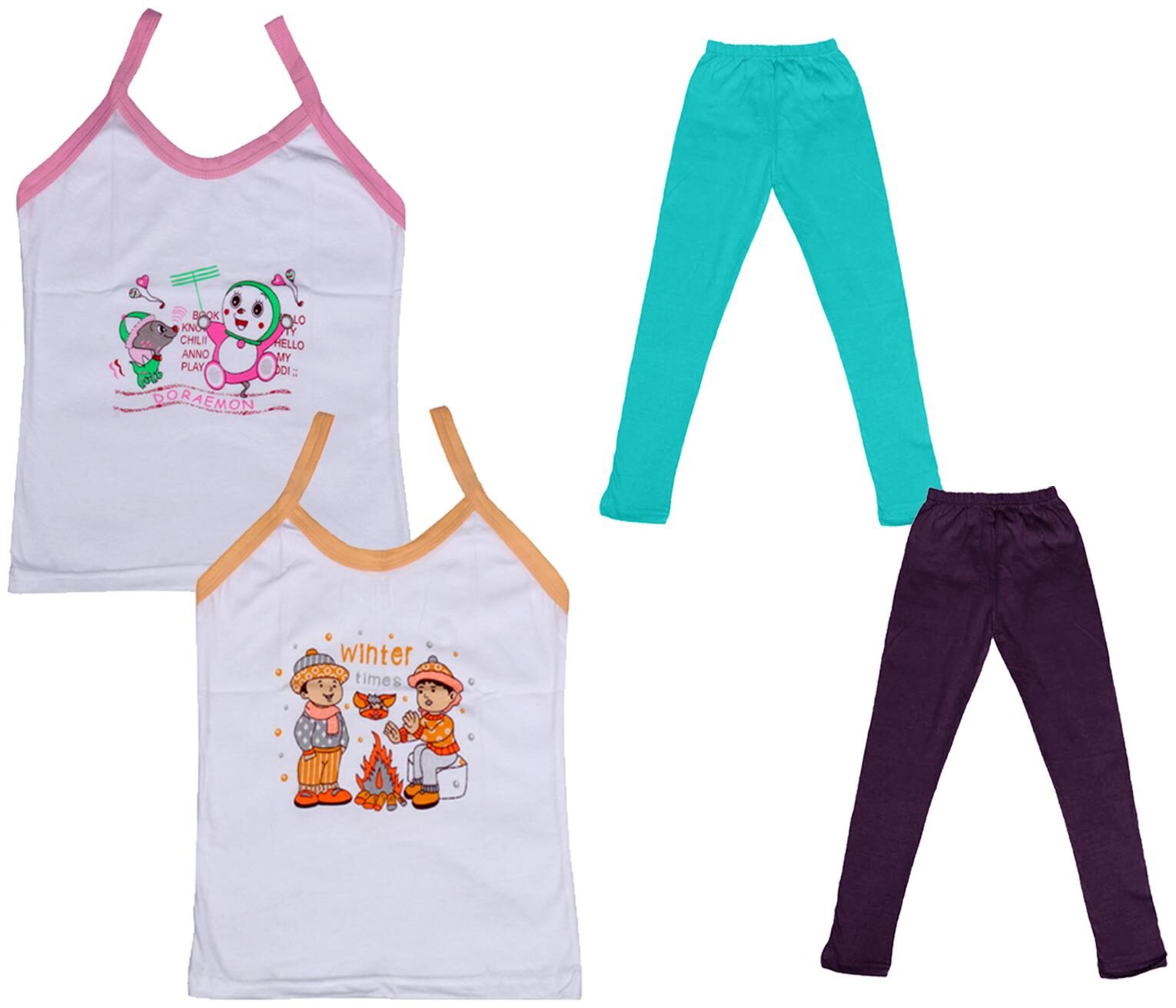 

Kavya Girl Cotton Top Bottom Set - Multi
