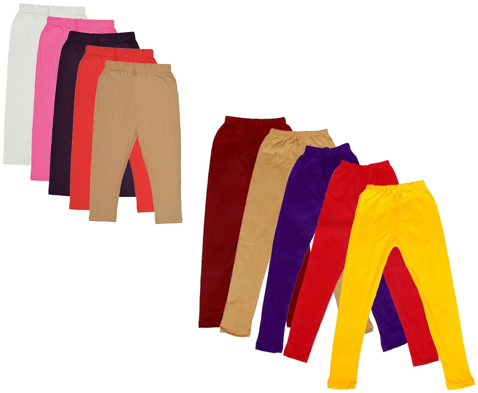 

Kavya Girl Cotton Solid Capri - Multi