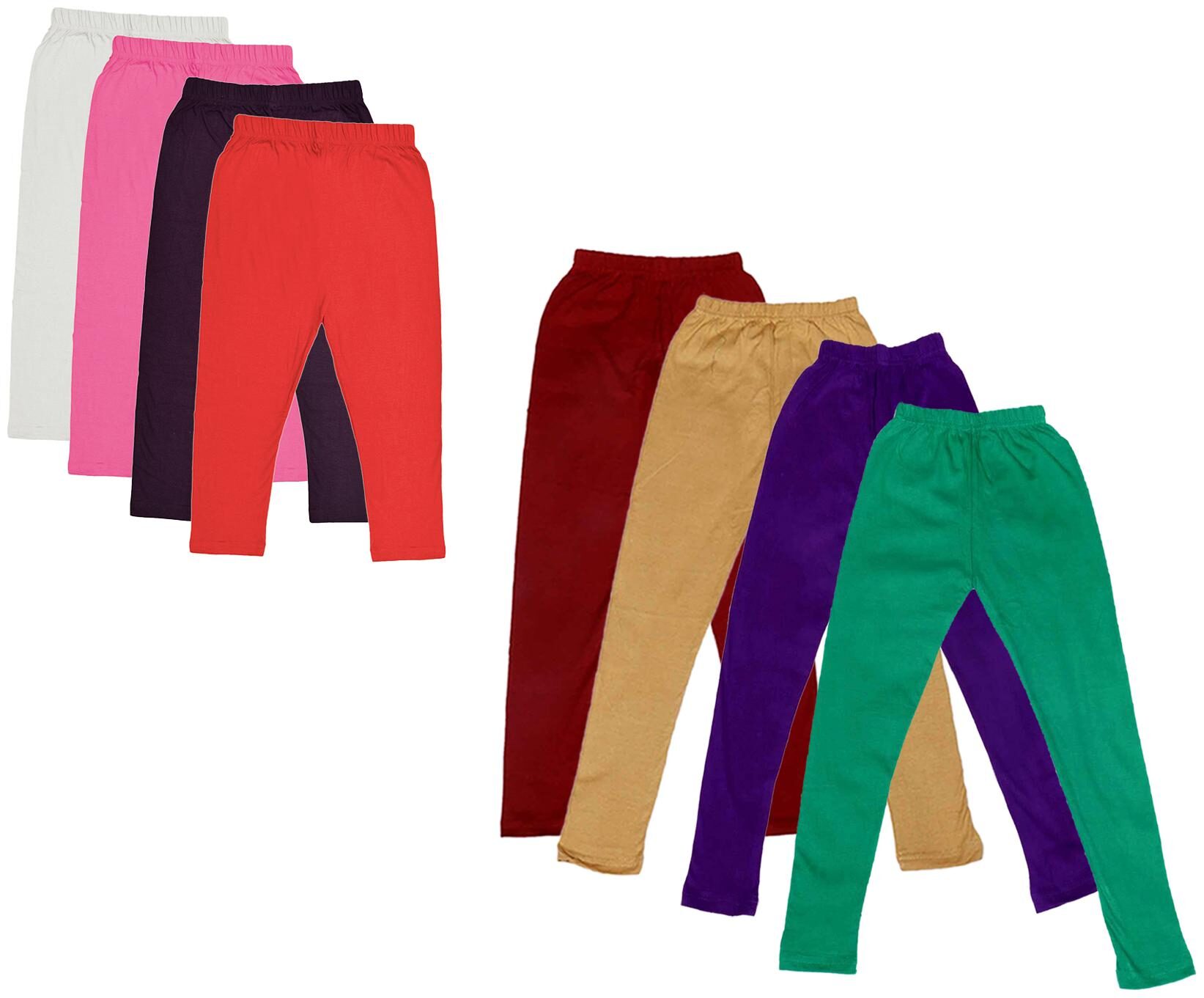 

Kavya Girl Cotton Solid Capri - Multi