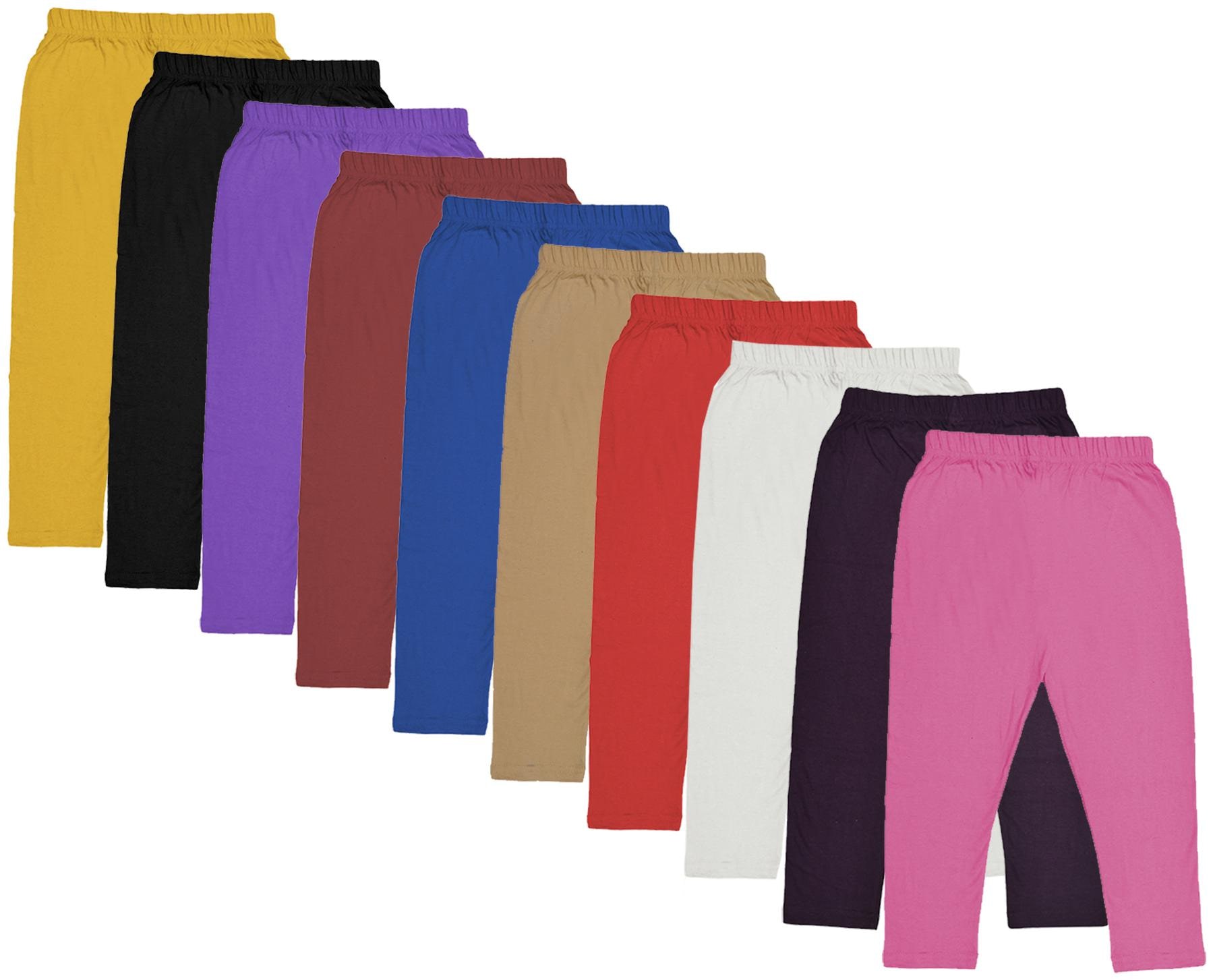 

Kavya Girl Cotton Solid Capri - Multi